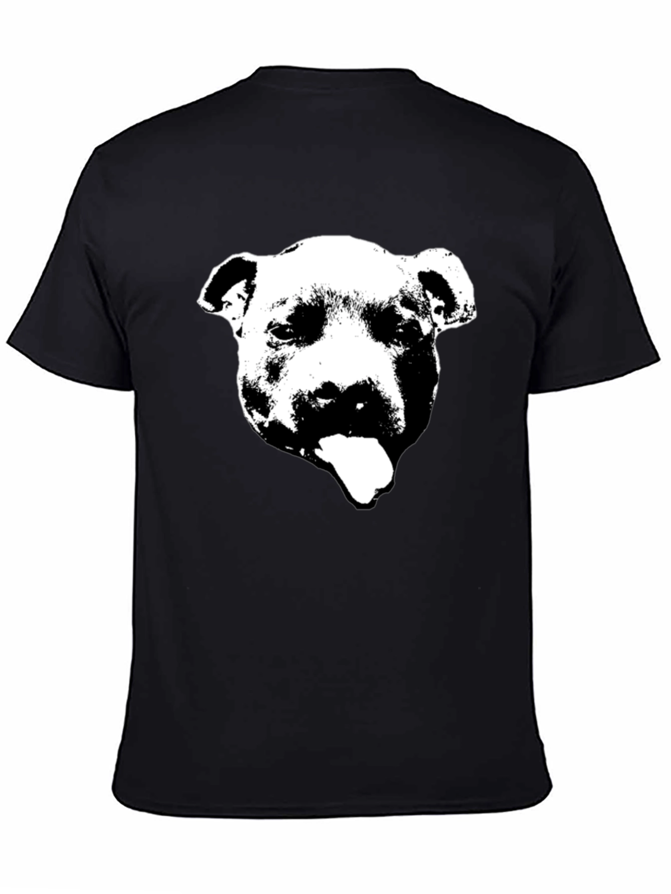 Black Pitbull Graphic T-Shirt - Crew Neck
