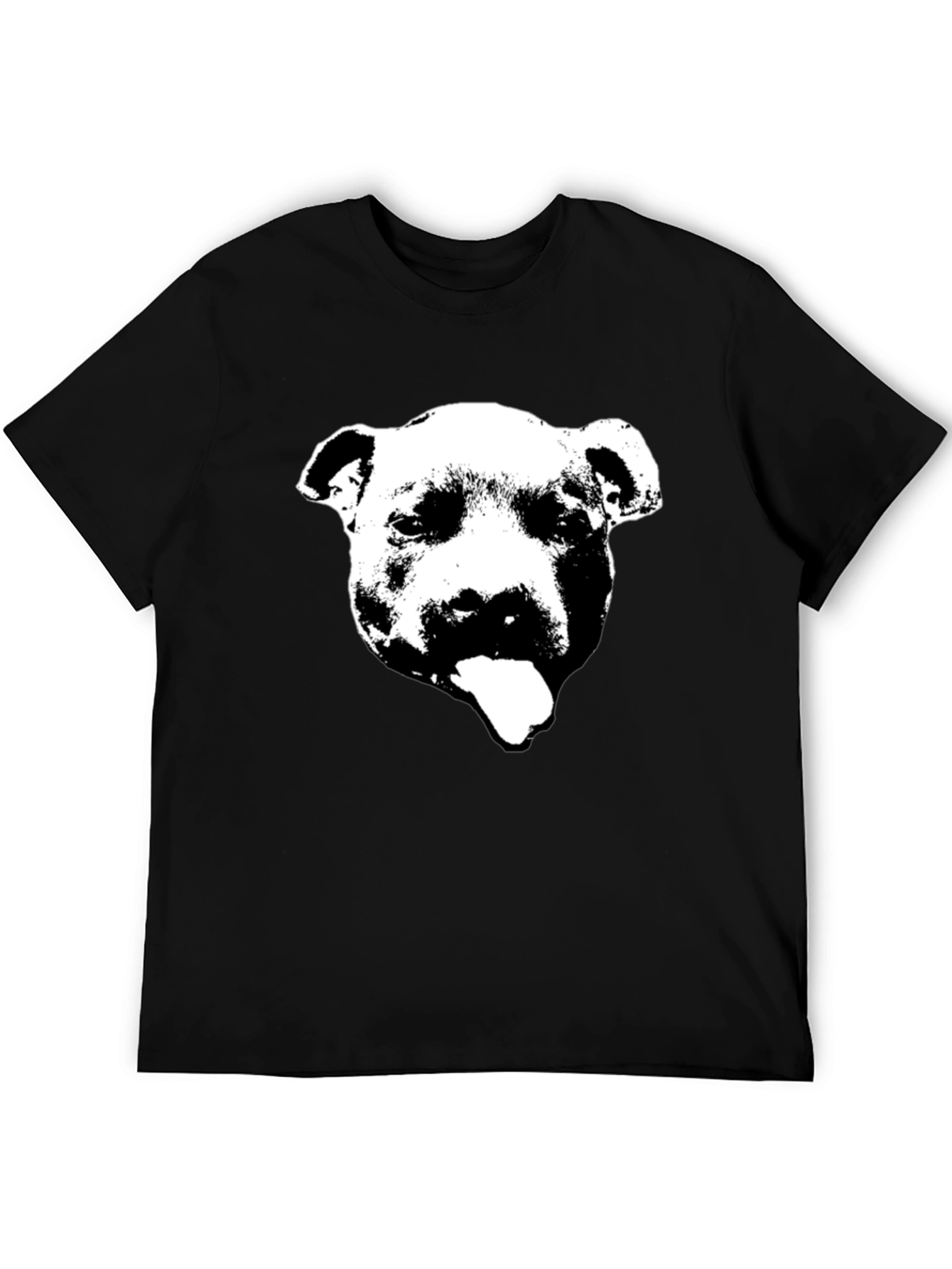 Black Pitbull Graphic T-Shirt - Crew Neck