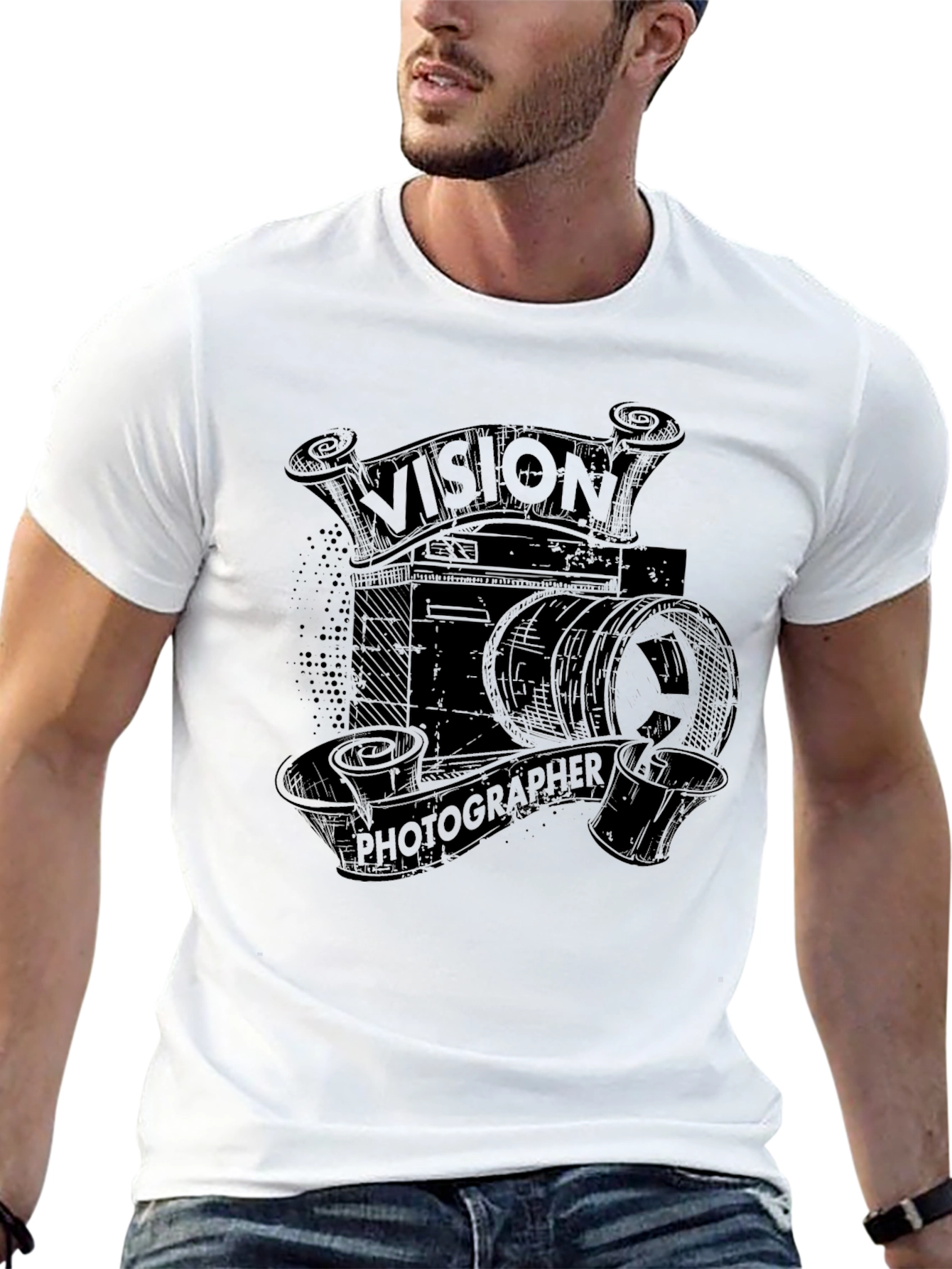 Vision Photographer Black Graphic T-Shirt
