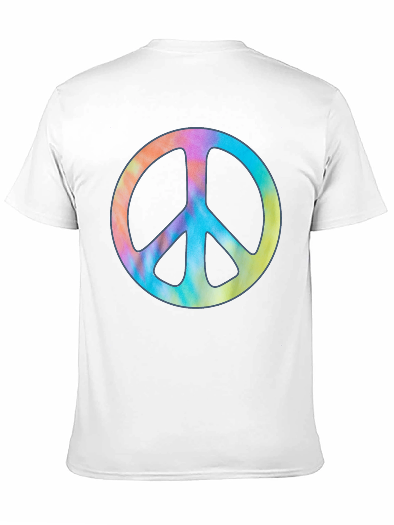 Peace Sign Tie Dye Graphic T-Shirt - Black