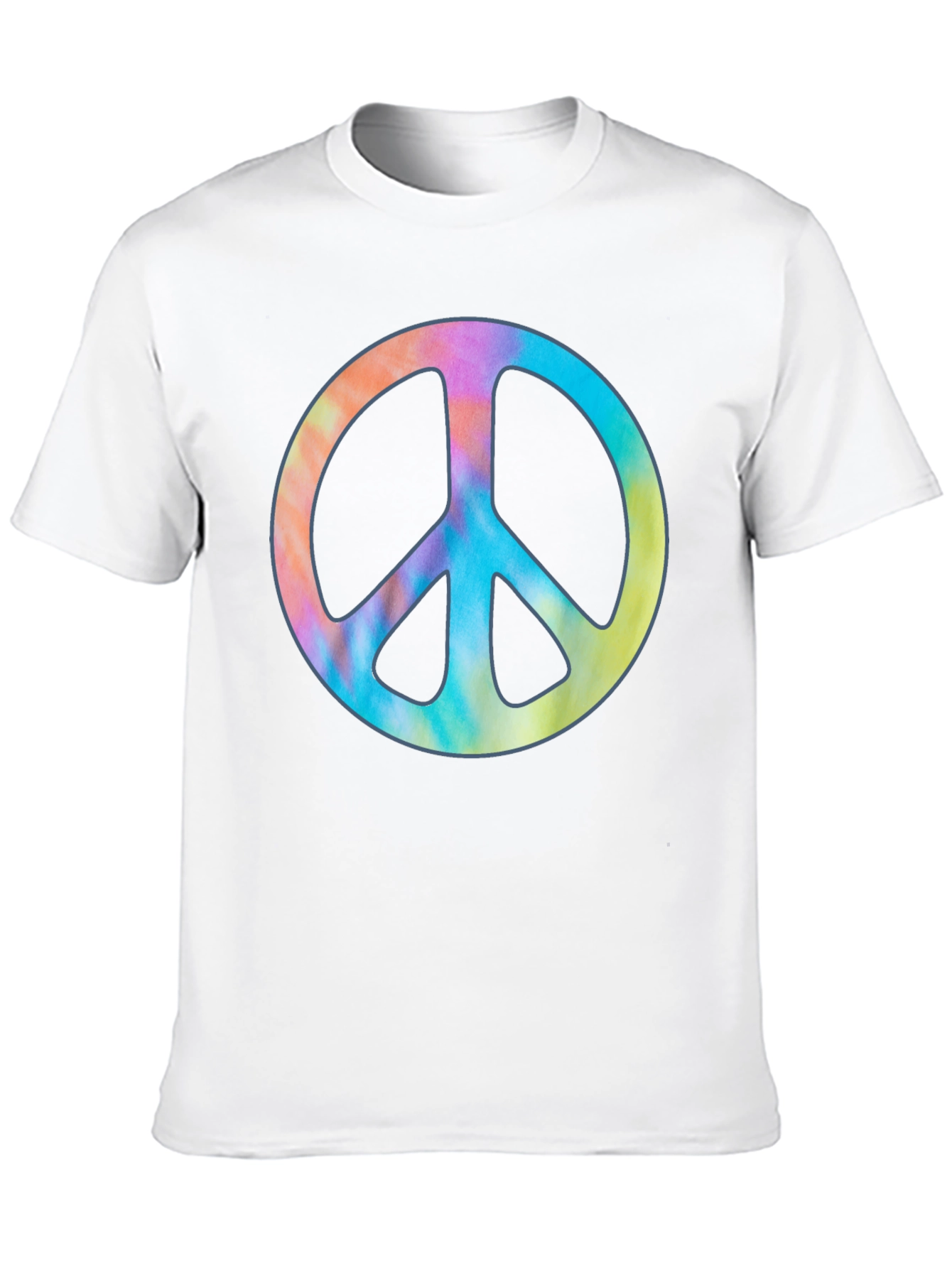 Peace Sign Tie Dye Graphic T-Shirt - Black
