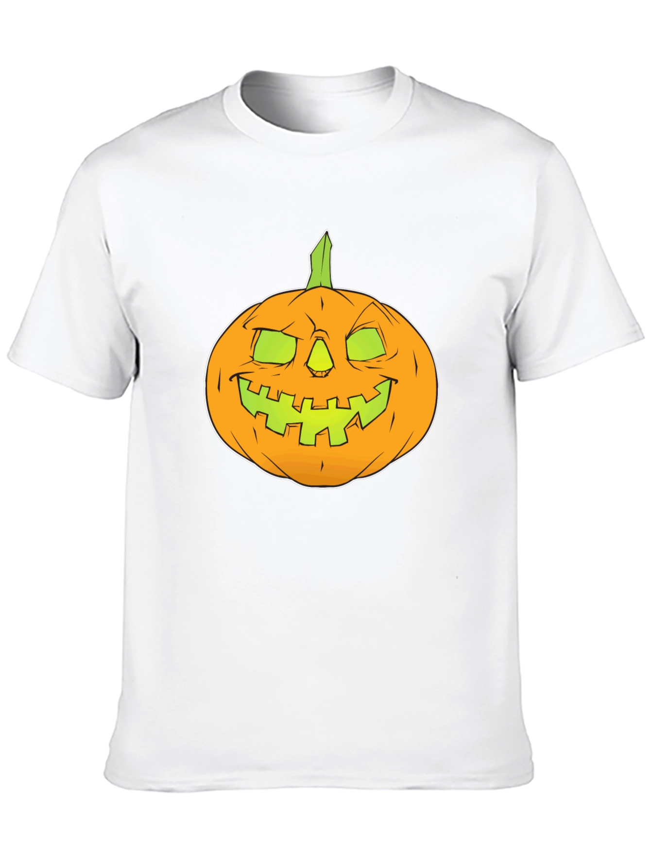 Halloween Pumpkin Graphic Tee - Black