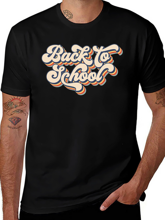 Retro Back to School Graphic Tee - Black