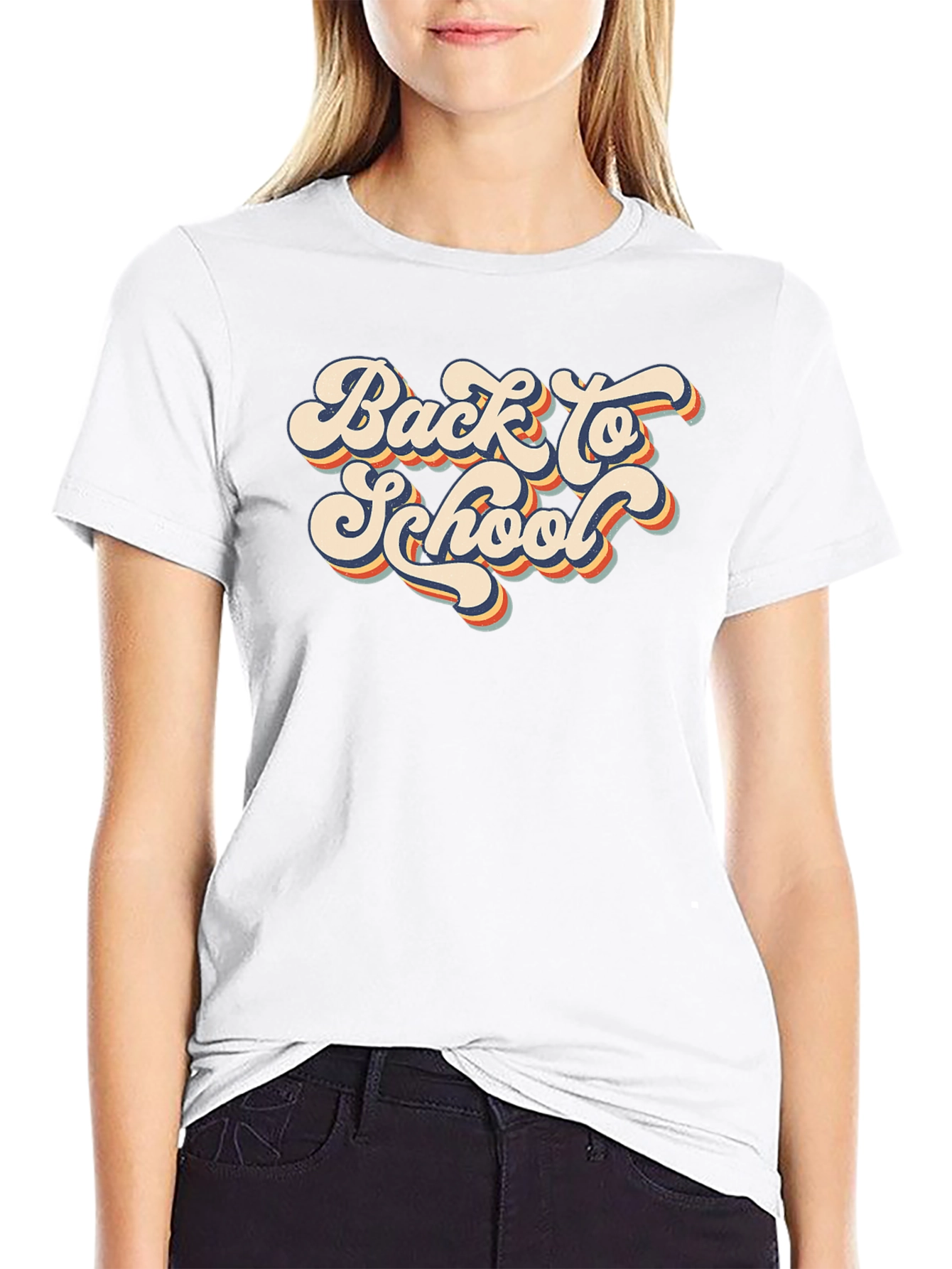 Retro Back to School Graphic Tee - Black