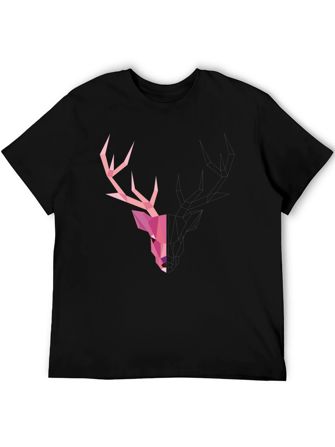 Geometric Deer T-Shirt - Modern Graphic Tee