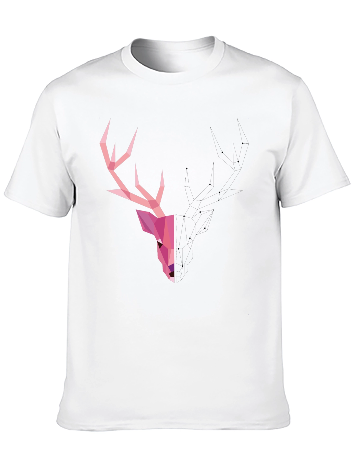Geometric Deer T-Shirt - Modern Graphic Tee