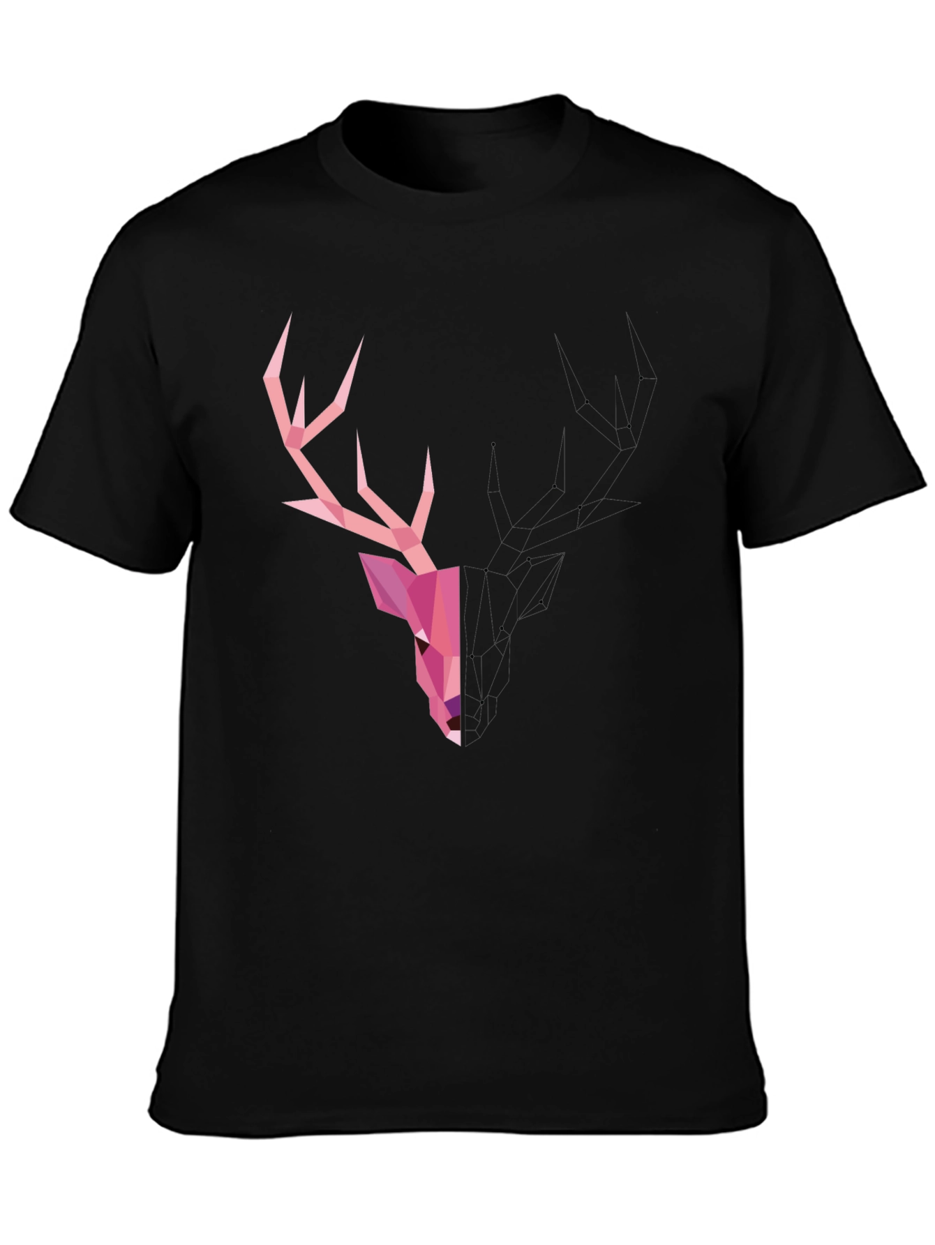 Geometric Deer T-Shirt - Modern Graphic Tee