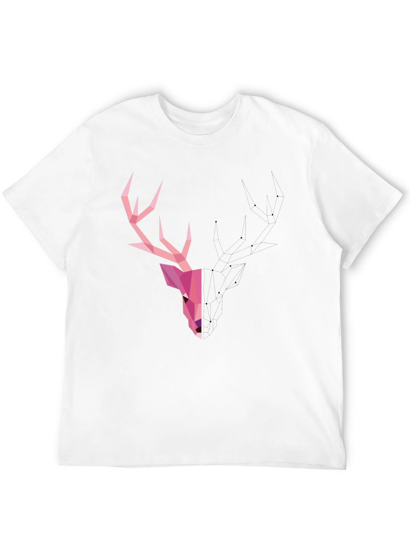 Geometric Deer T-Shirt - Modern Graphic Tee