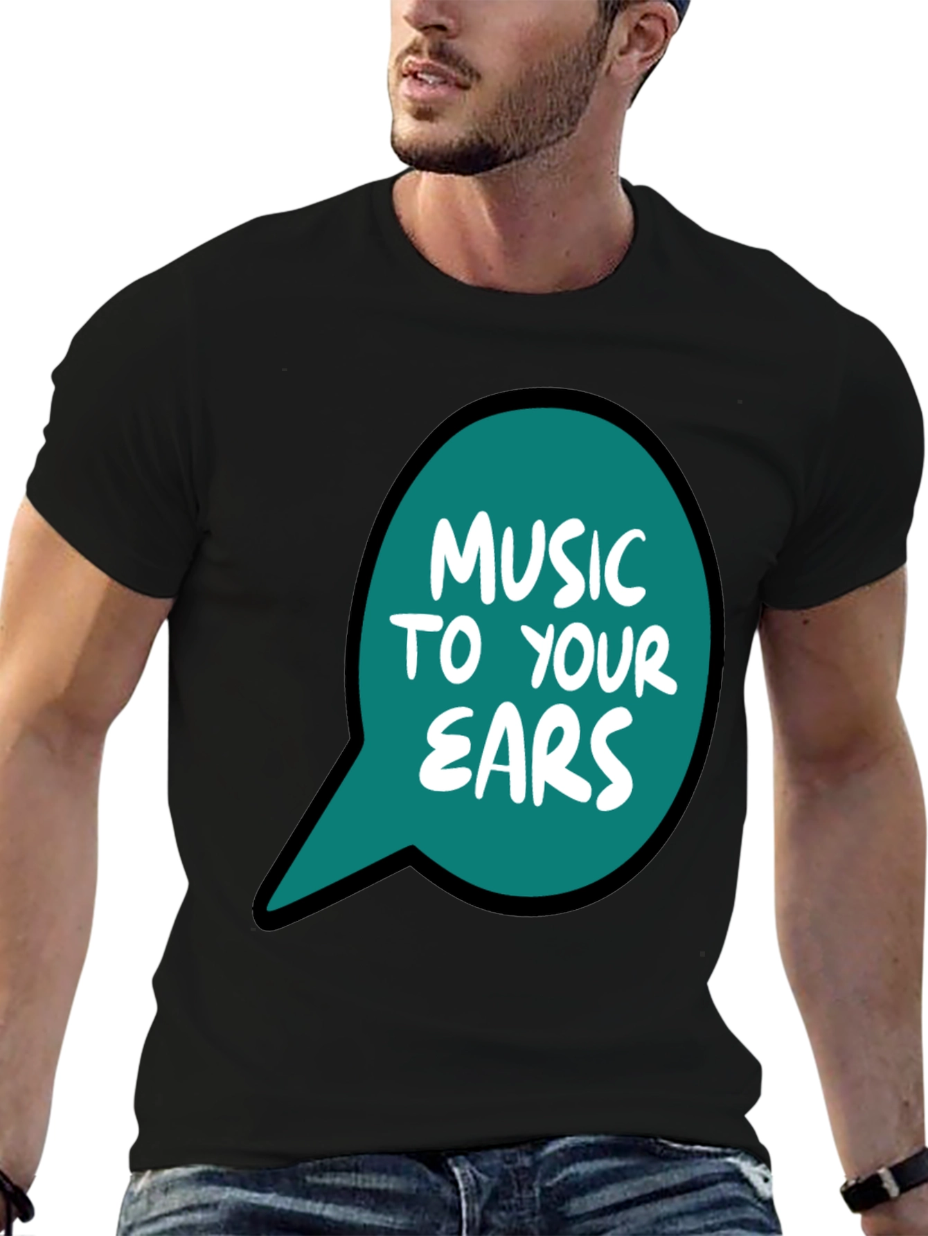 Music To Your Ears Graphic Tee - Black