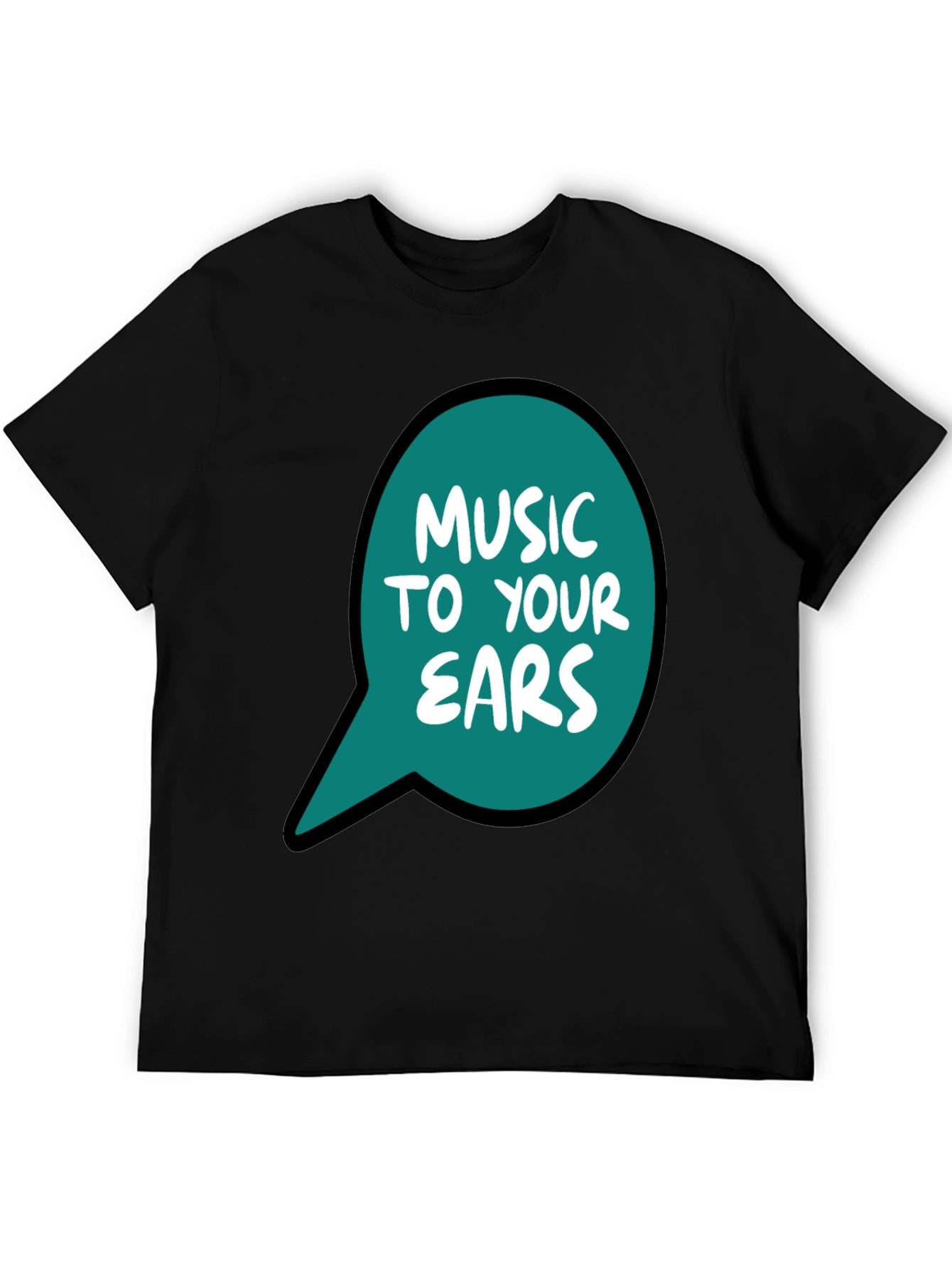 Music To Your Ears Graphic Tee - Black