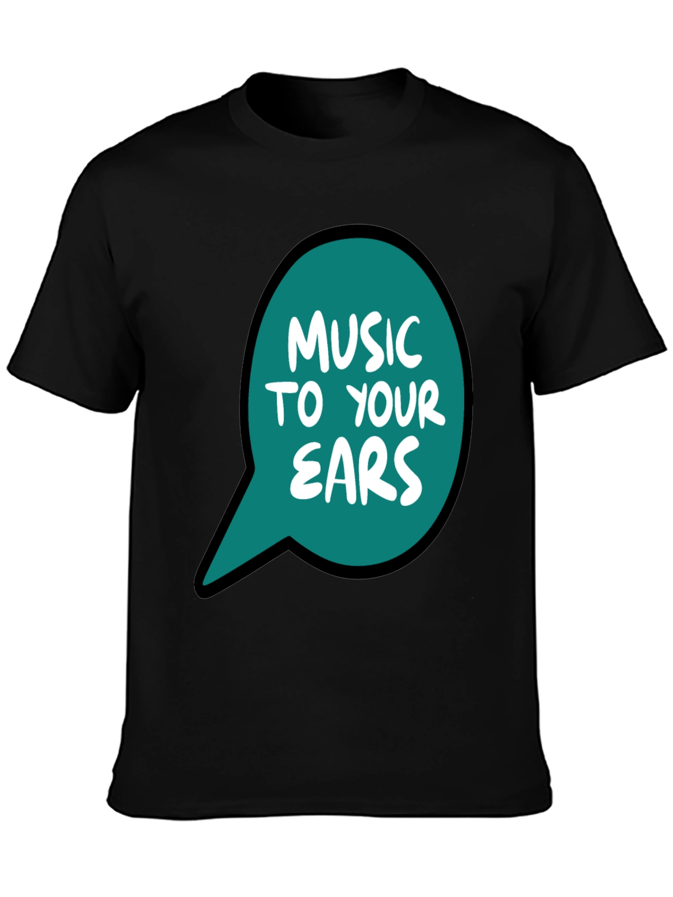 Music To Your Ears Graphic Tee - Black