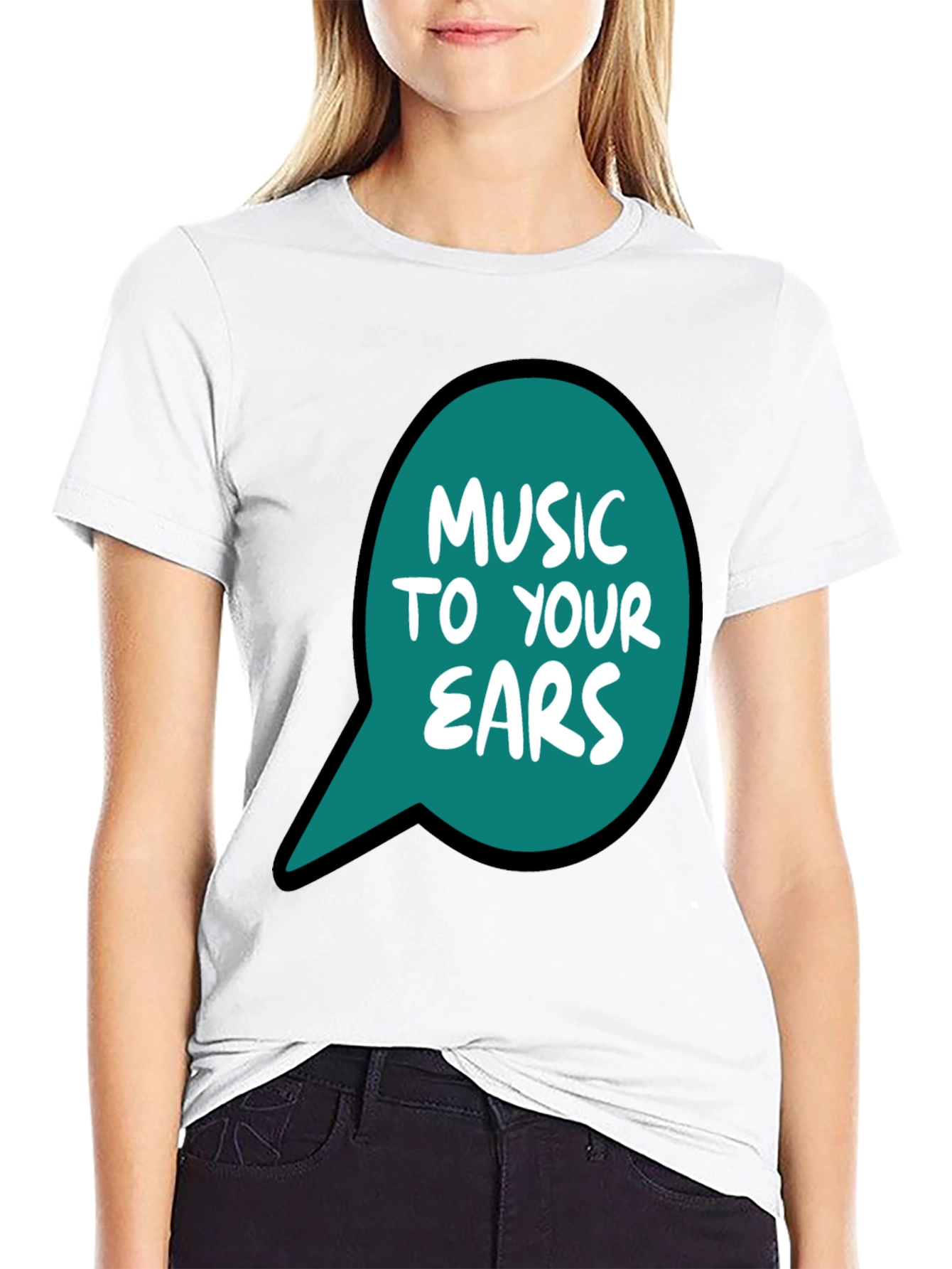 Music To Your Ears Graphic Tee - Black