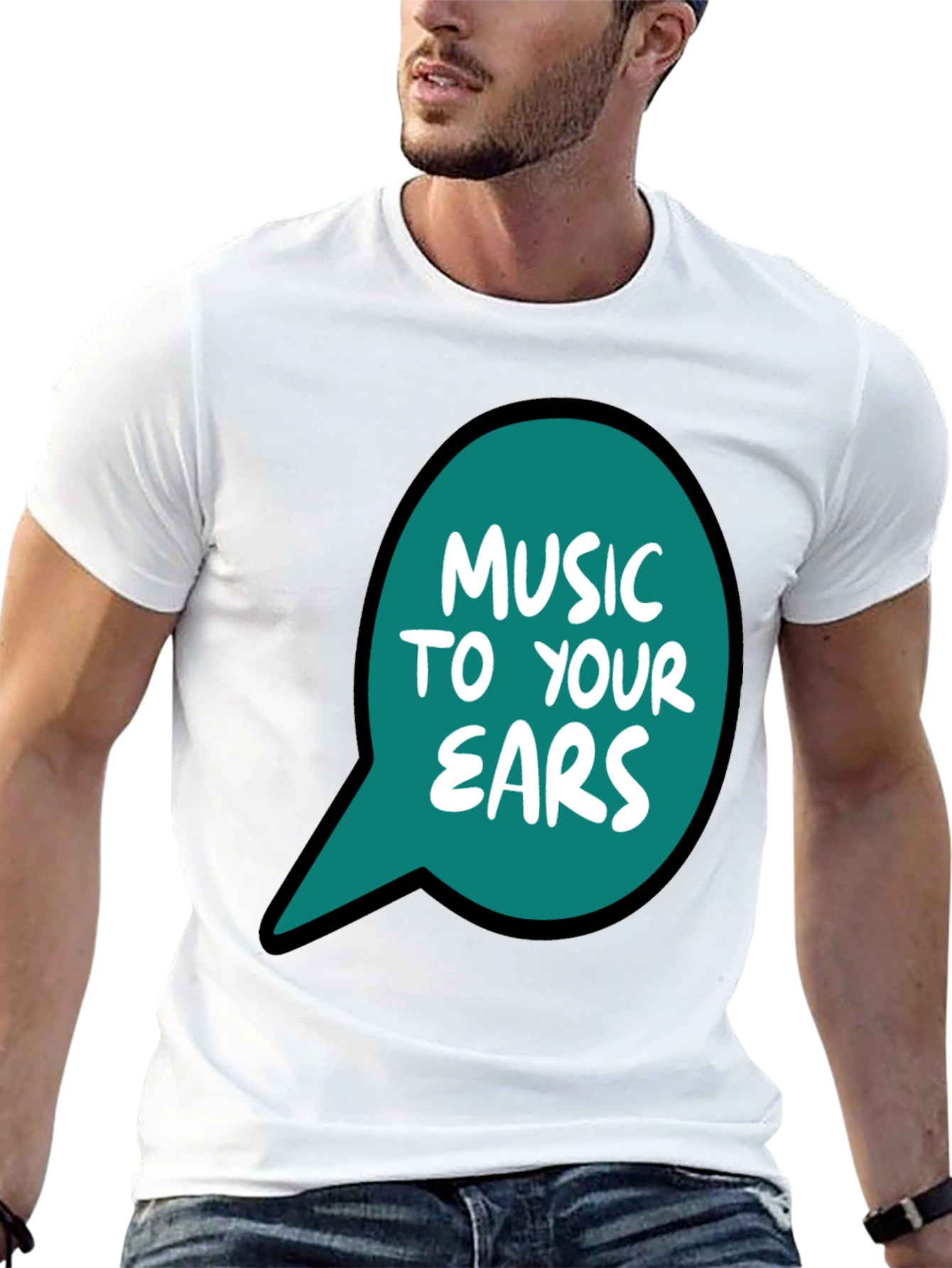 Music To Your Ears Graphic Tee - Black