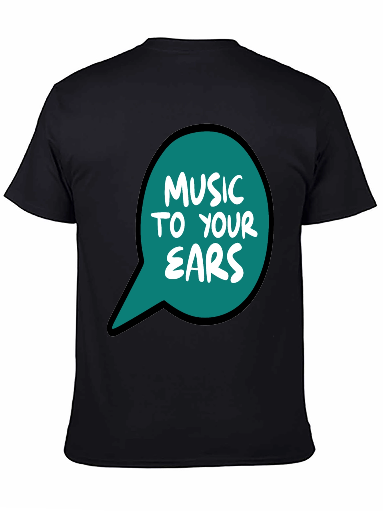 Music To Your Ears Graphic Tee - Black