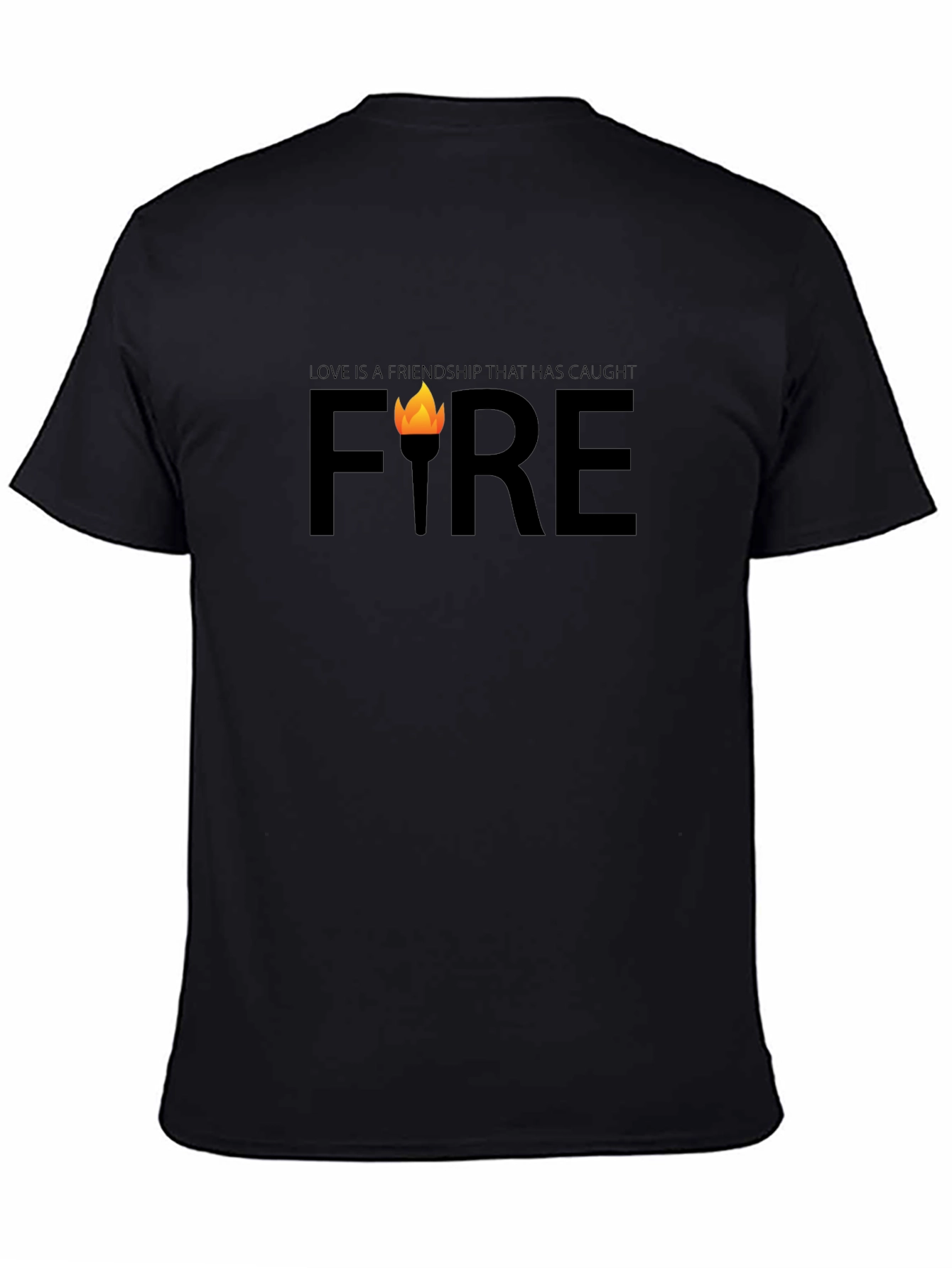 Love is Fire Black Graphic Tee