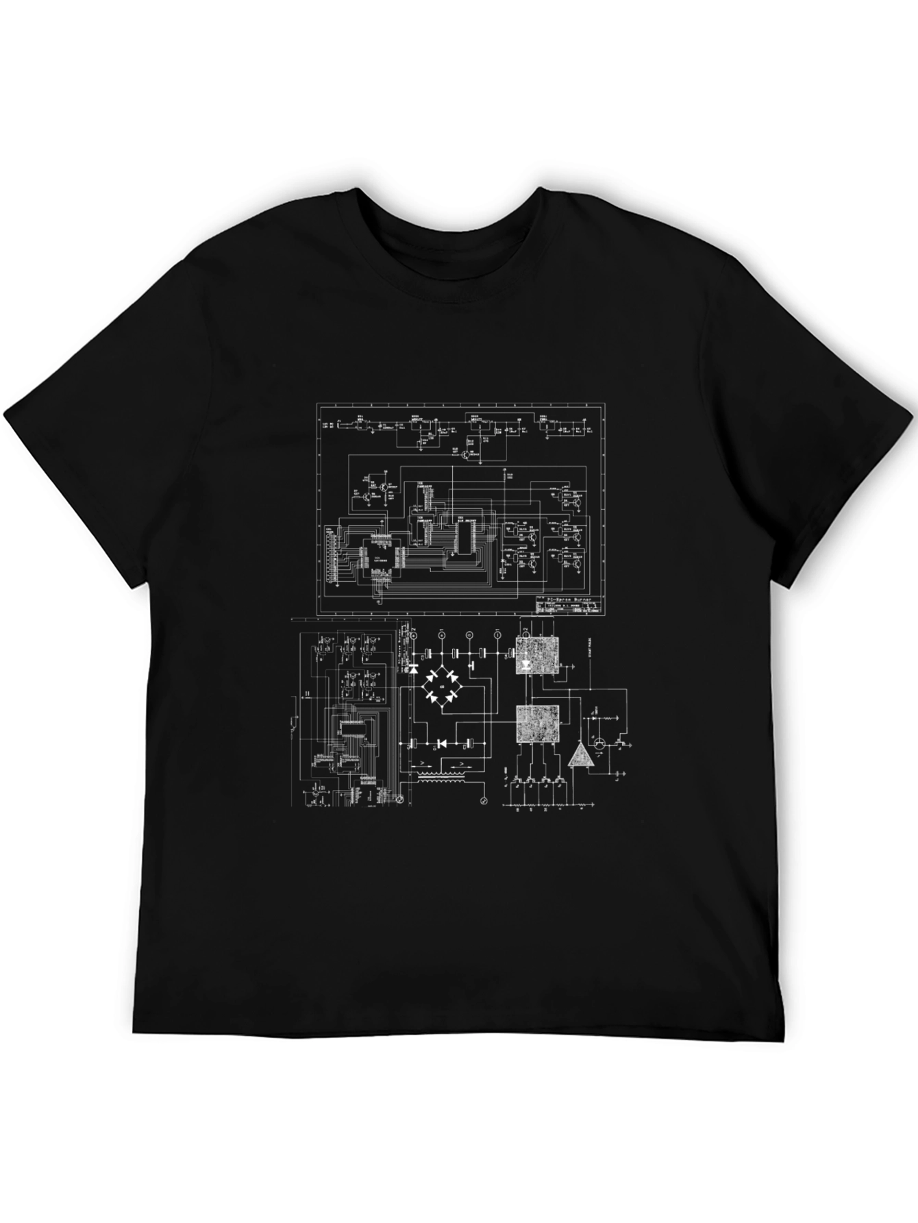 Circuit Board Graphic Black T-Shirt