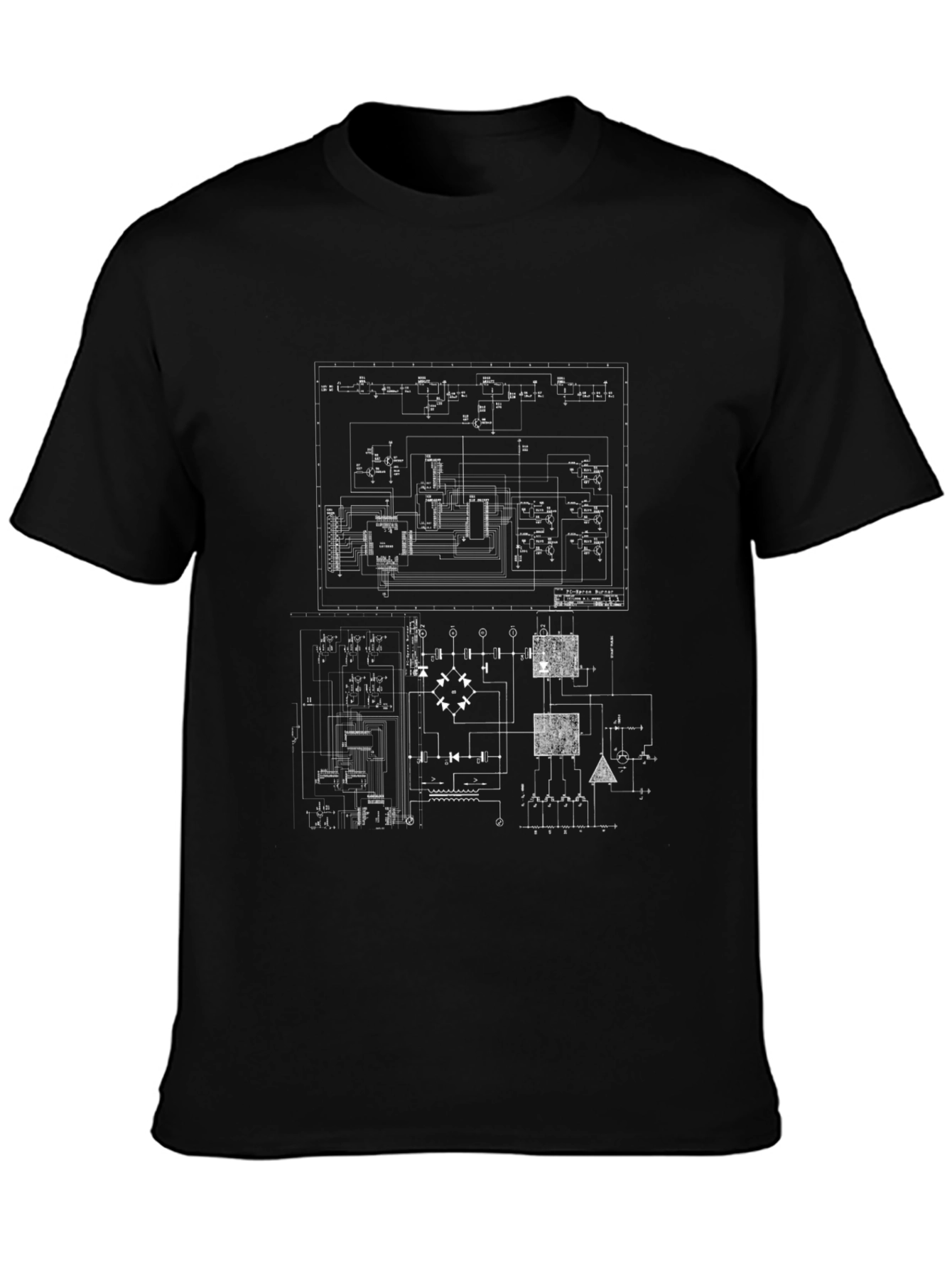 Circuit Board Graphic Black T-Shirt