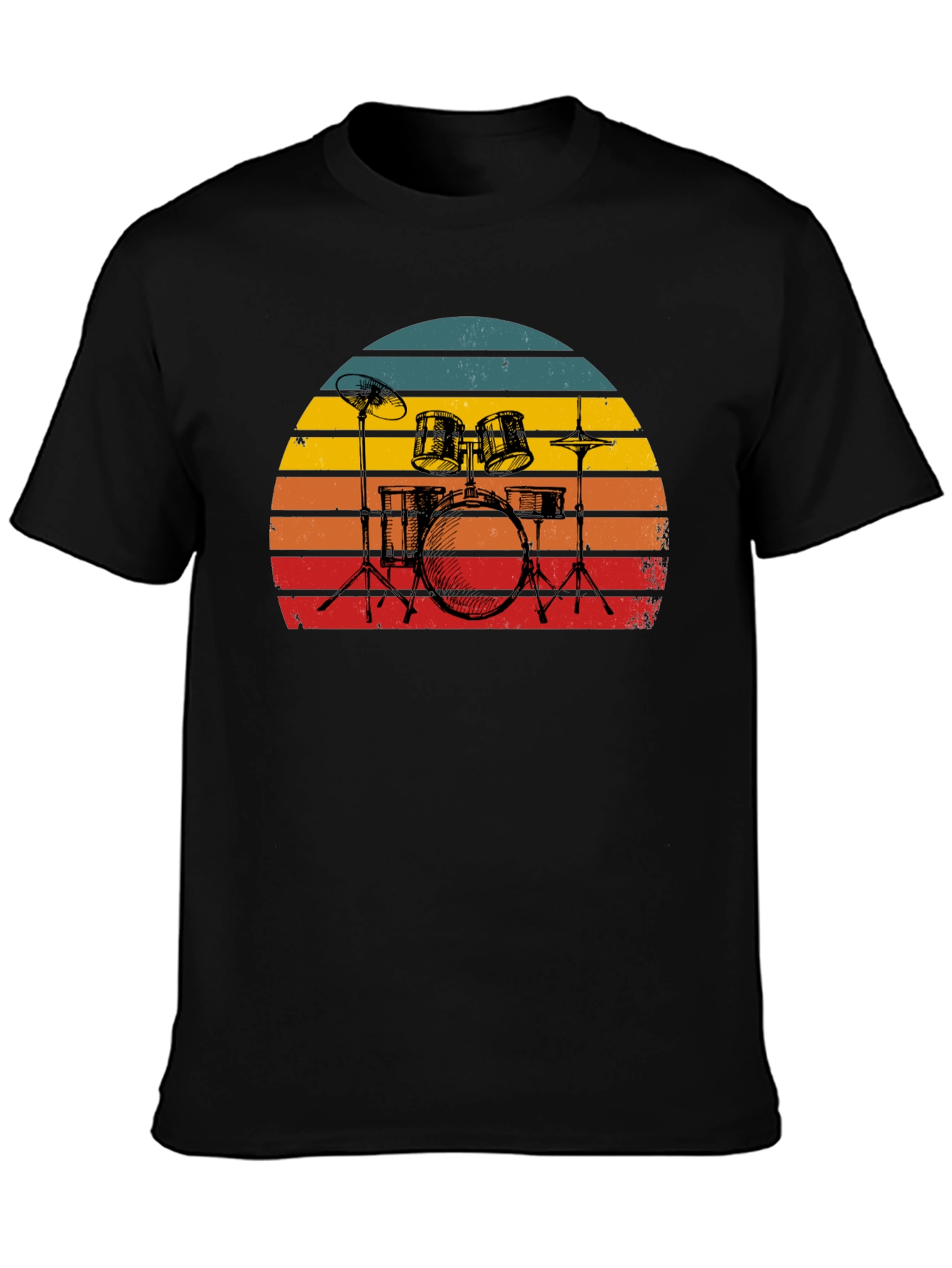 Retro Drum Set Graphic Tee