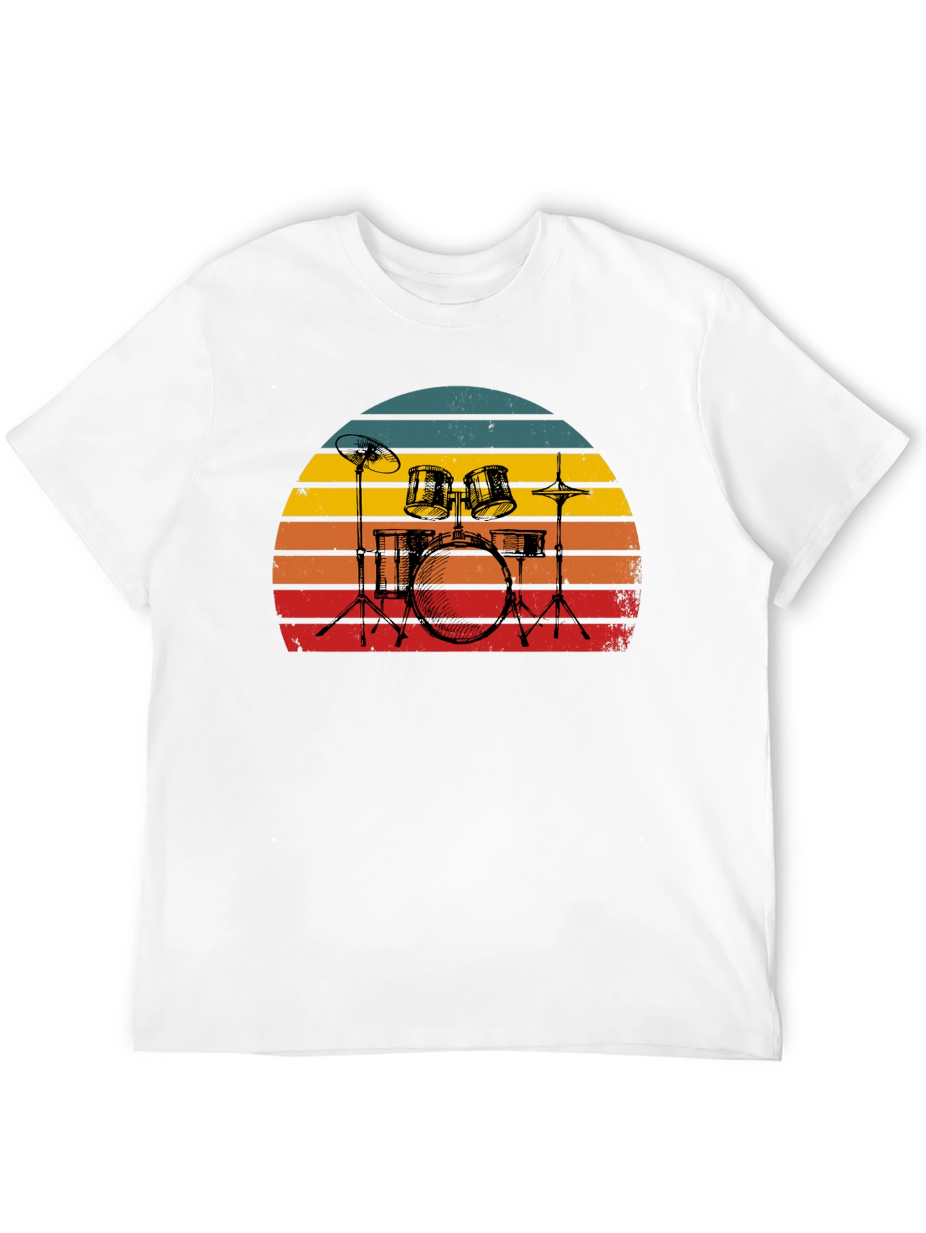 Retro Drum Set Graphic Tee