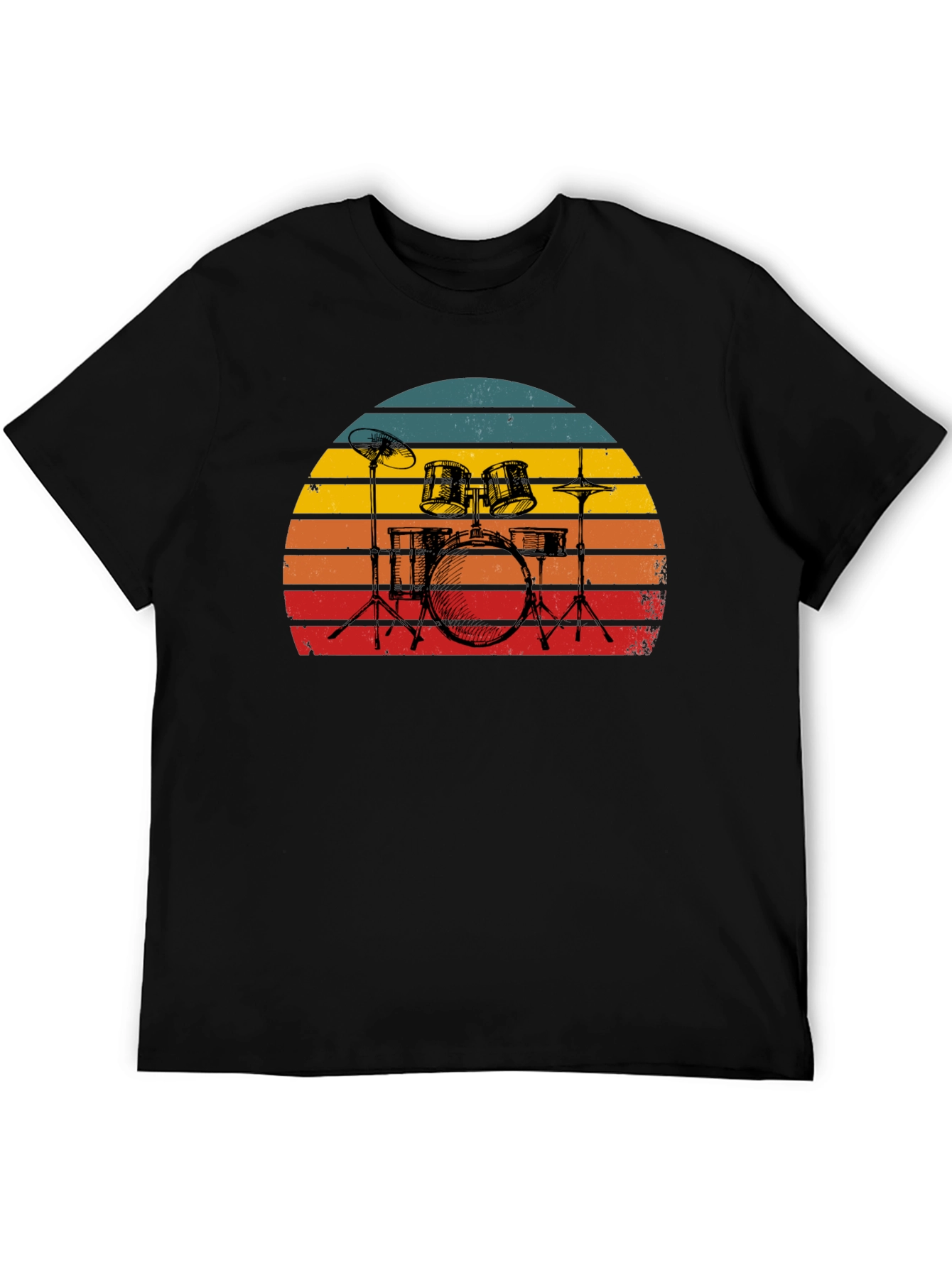 Retro Drum Set Graphic Tee
