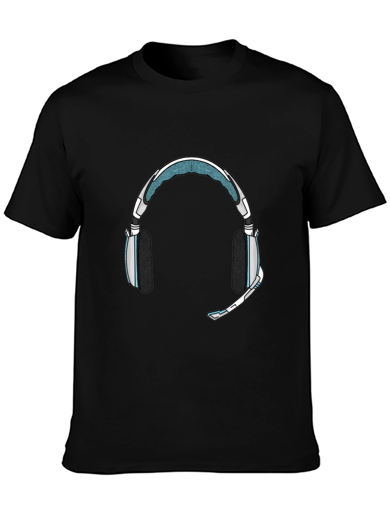 Gaming Headset Graphic Tee - Black