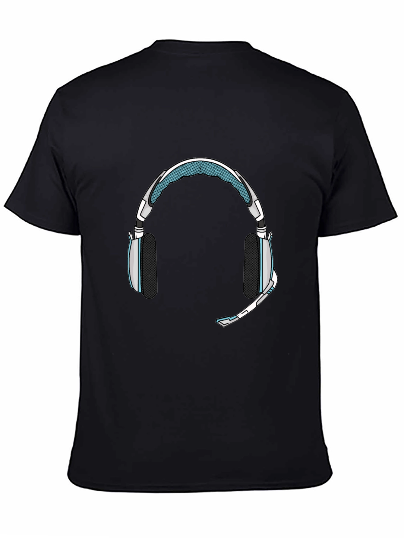 Gaming Headset Graphic Tee - Black
