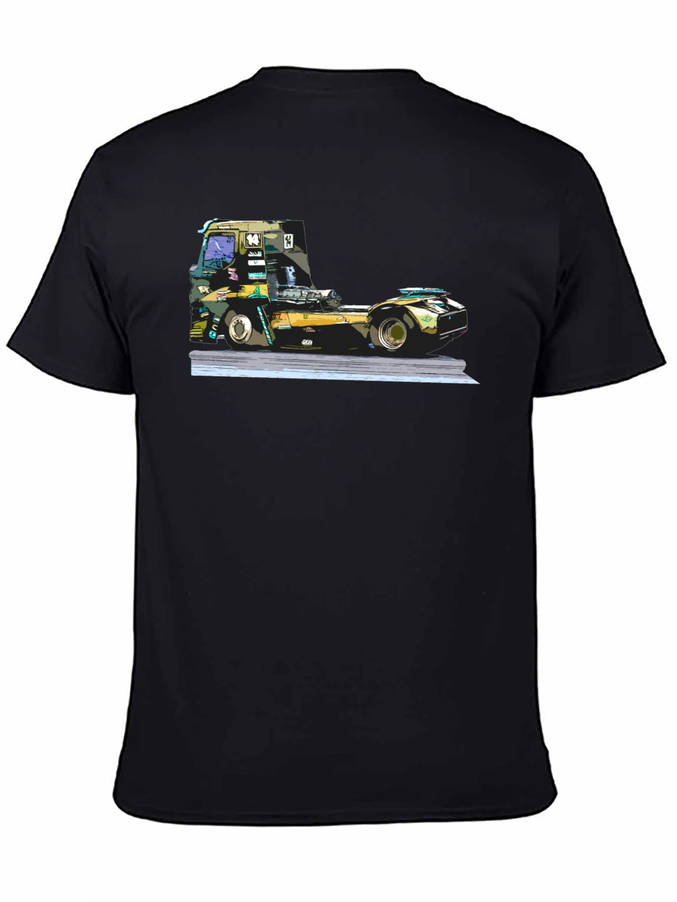 Truck Race T-Shirt - Black Graphic Tee