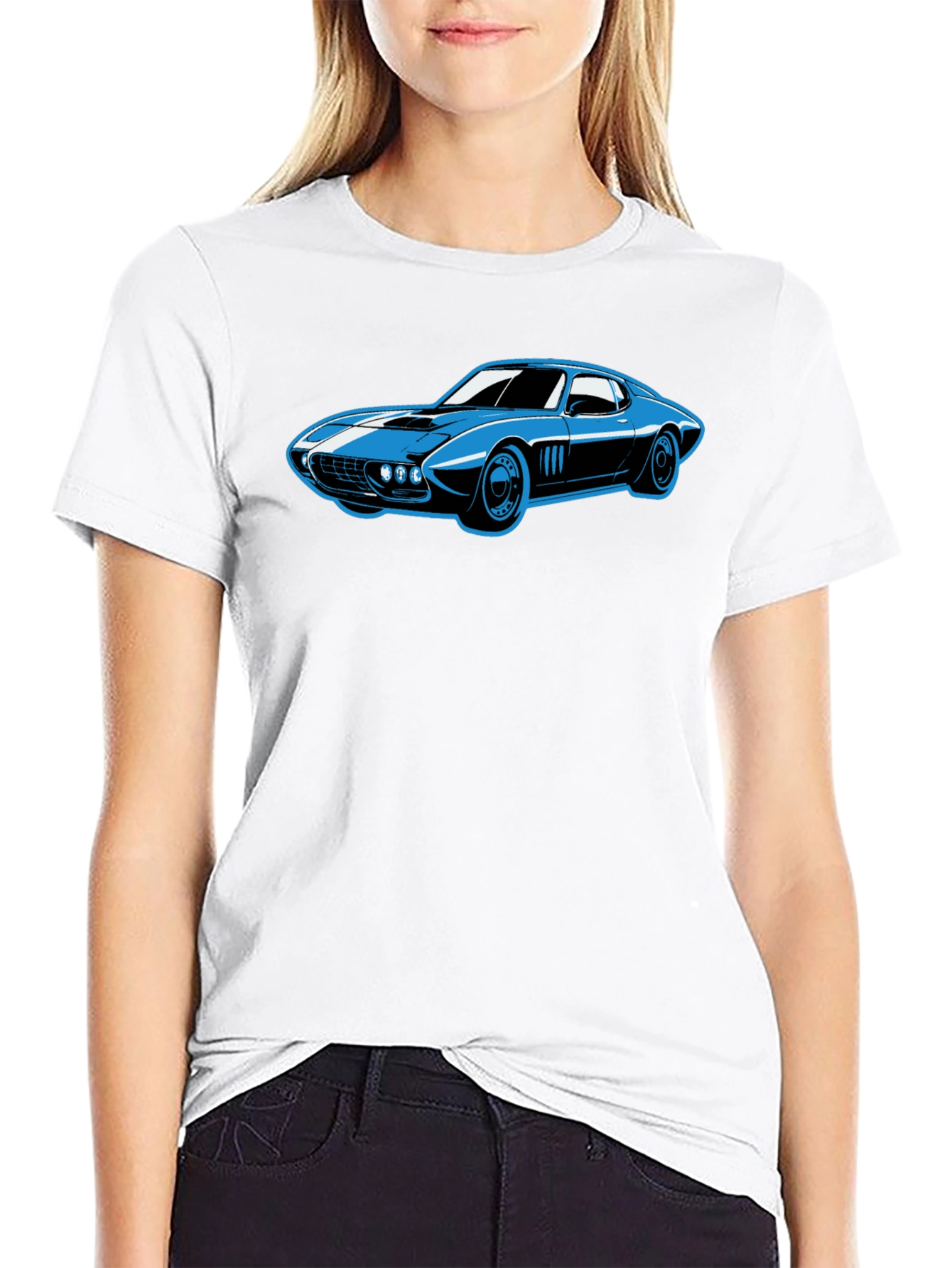 Cool Car Graphic Tee - Black T-Shirt