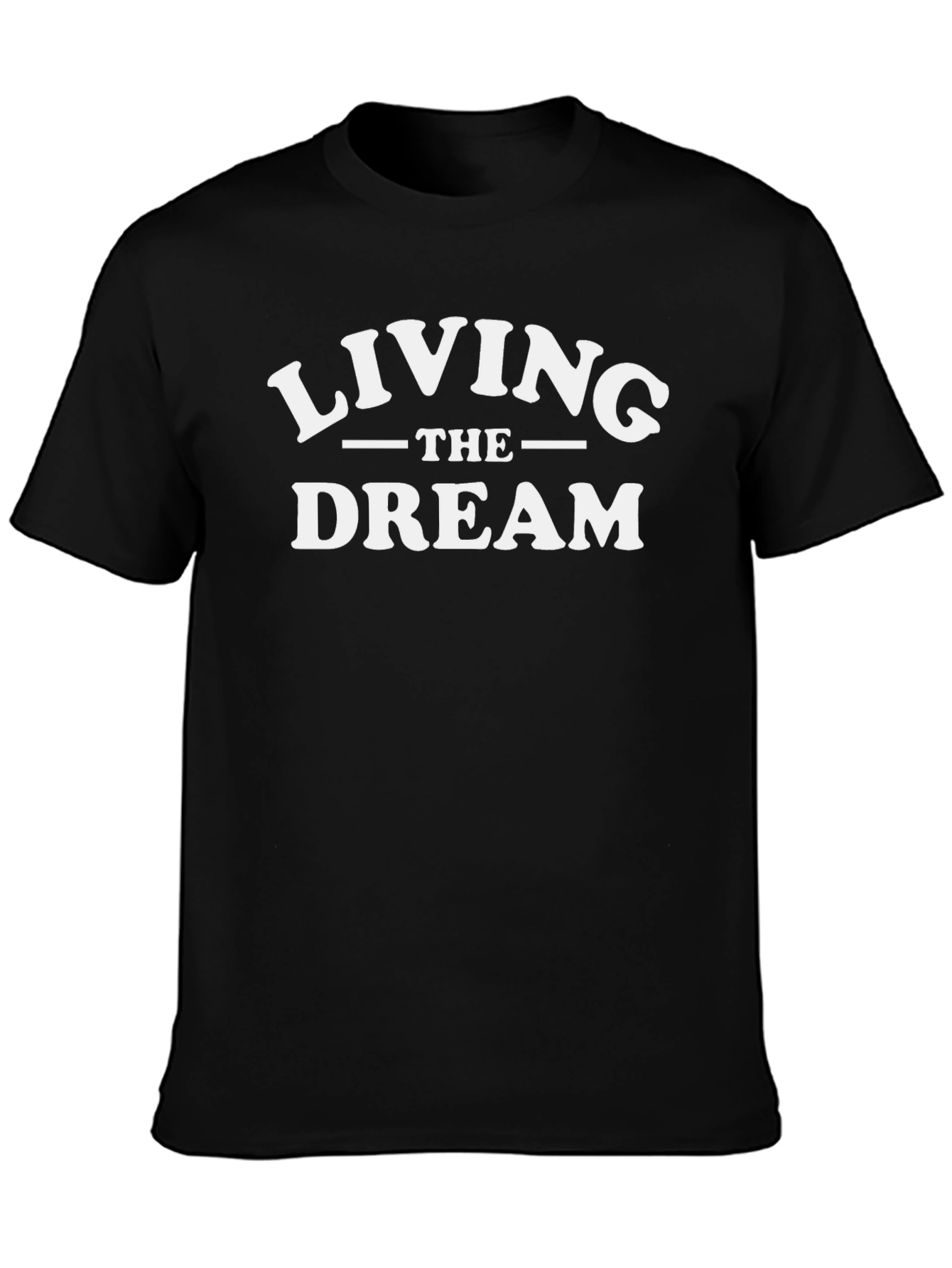 Living The Dream Black Graphic Tee Shirt