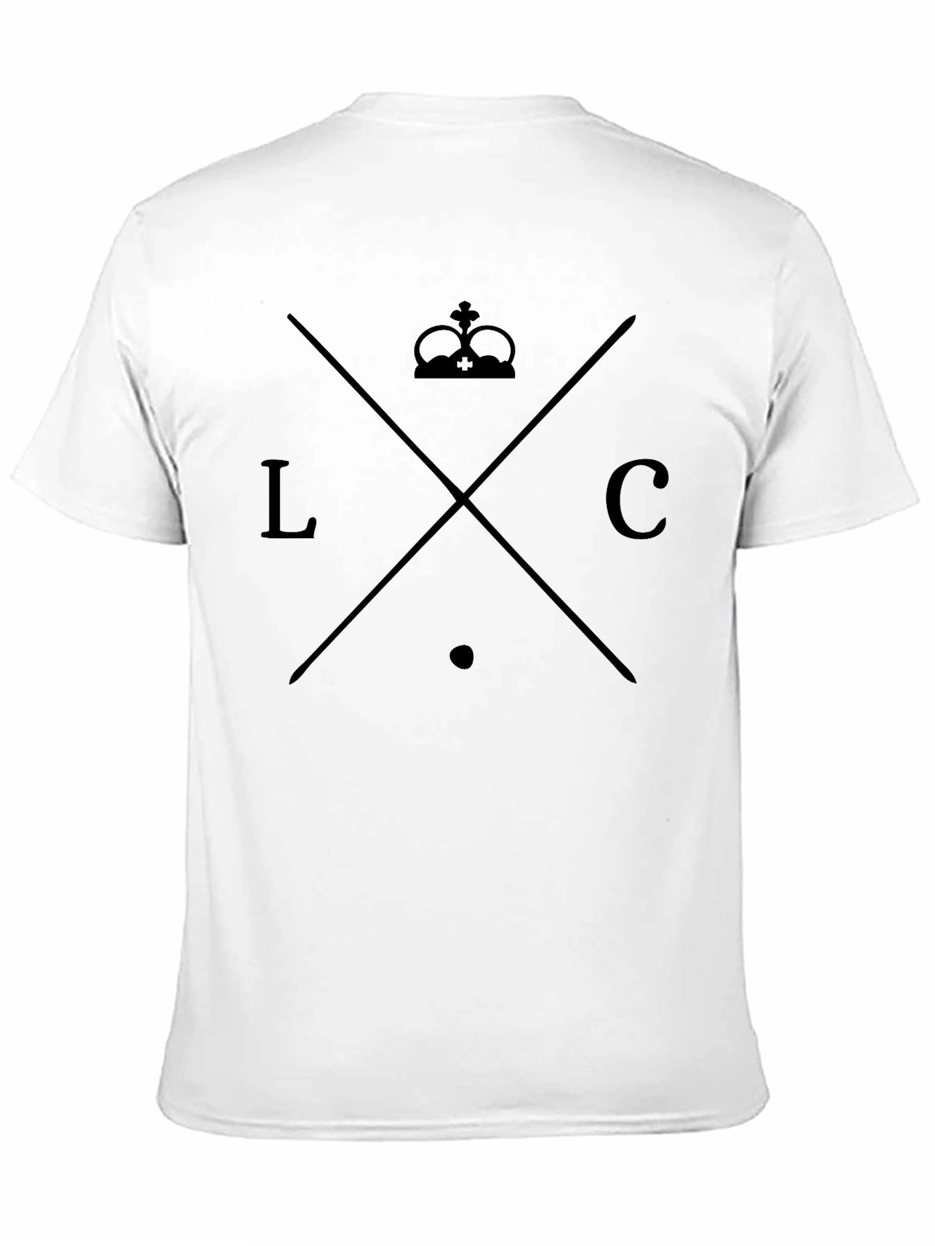Mens Black Graphic Tee - Crown LC Design