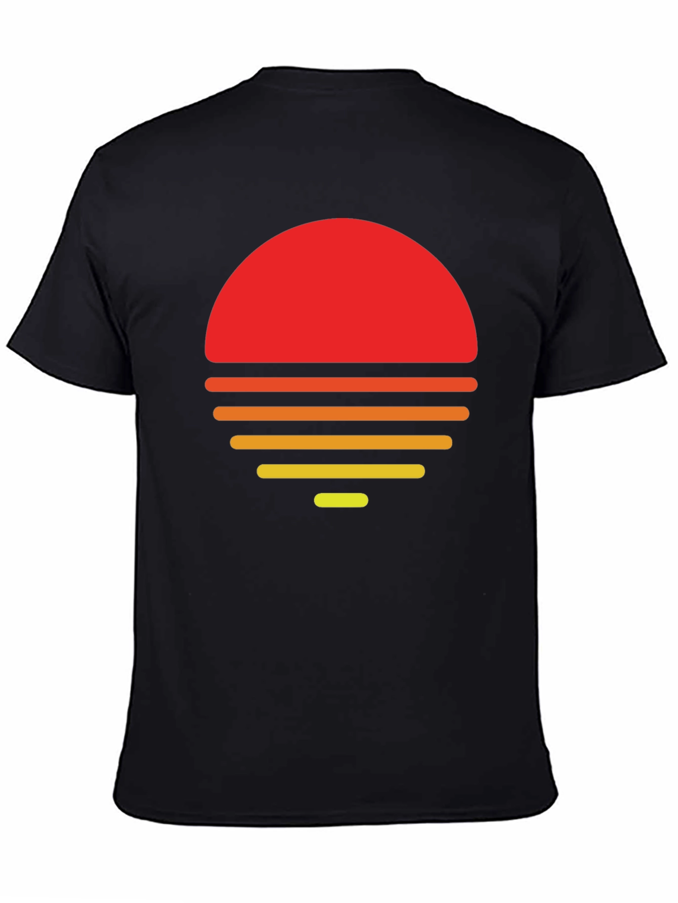 Retro Sunset Graphic T-Shirt - Black