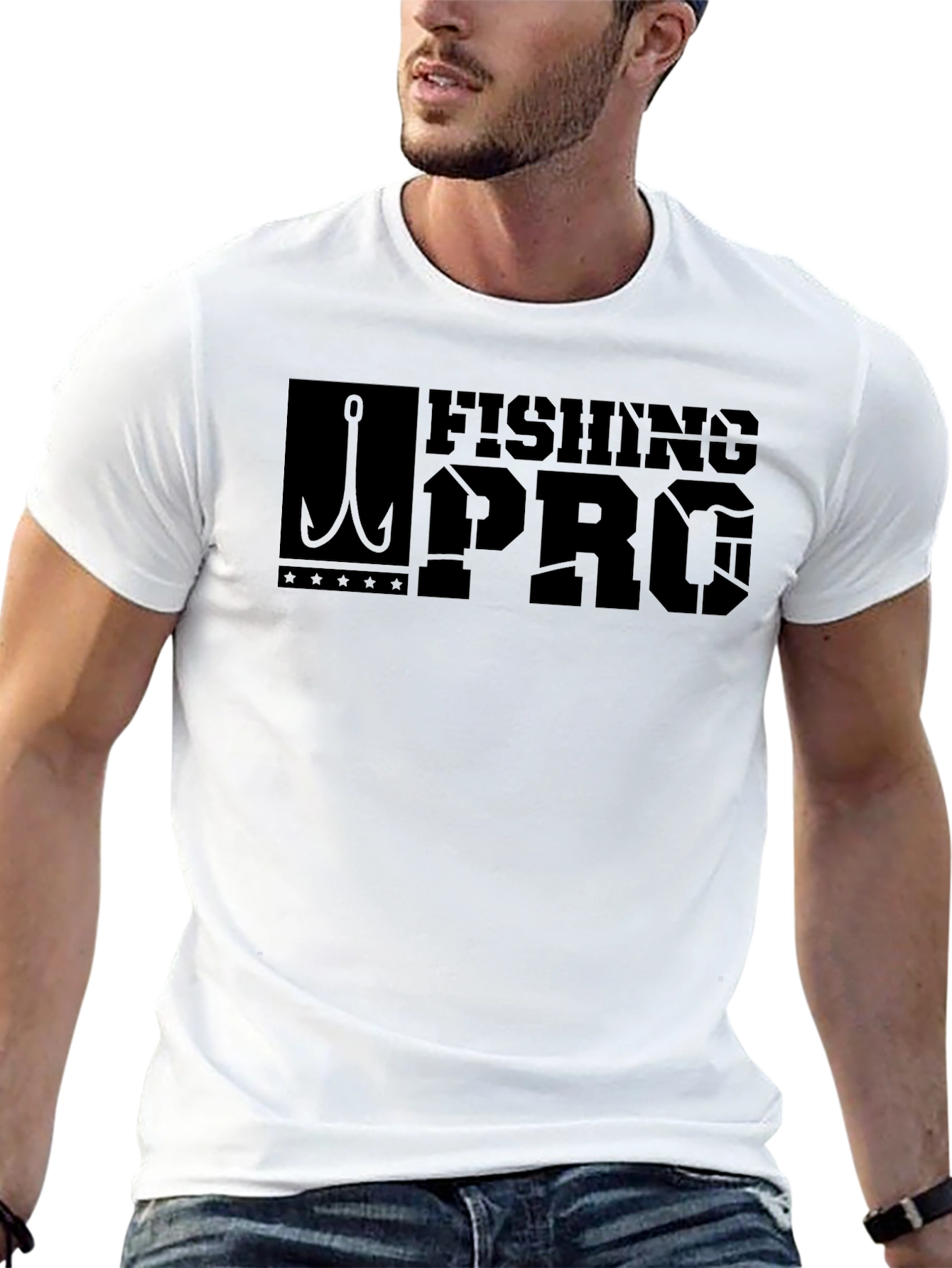 Fishing Pro Black Graphic T-Shirt