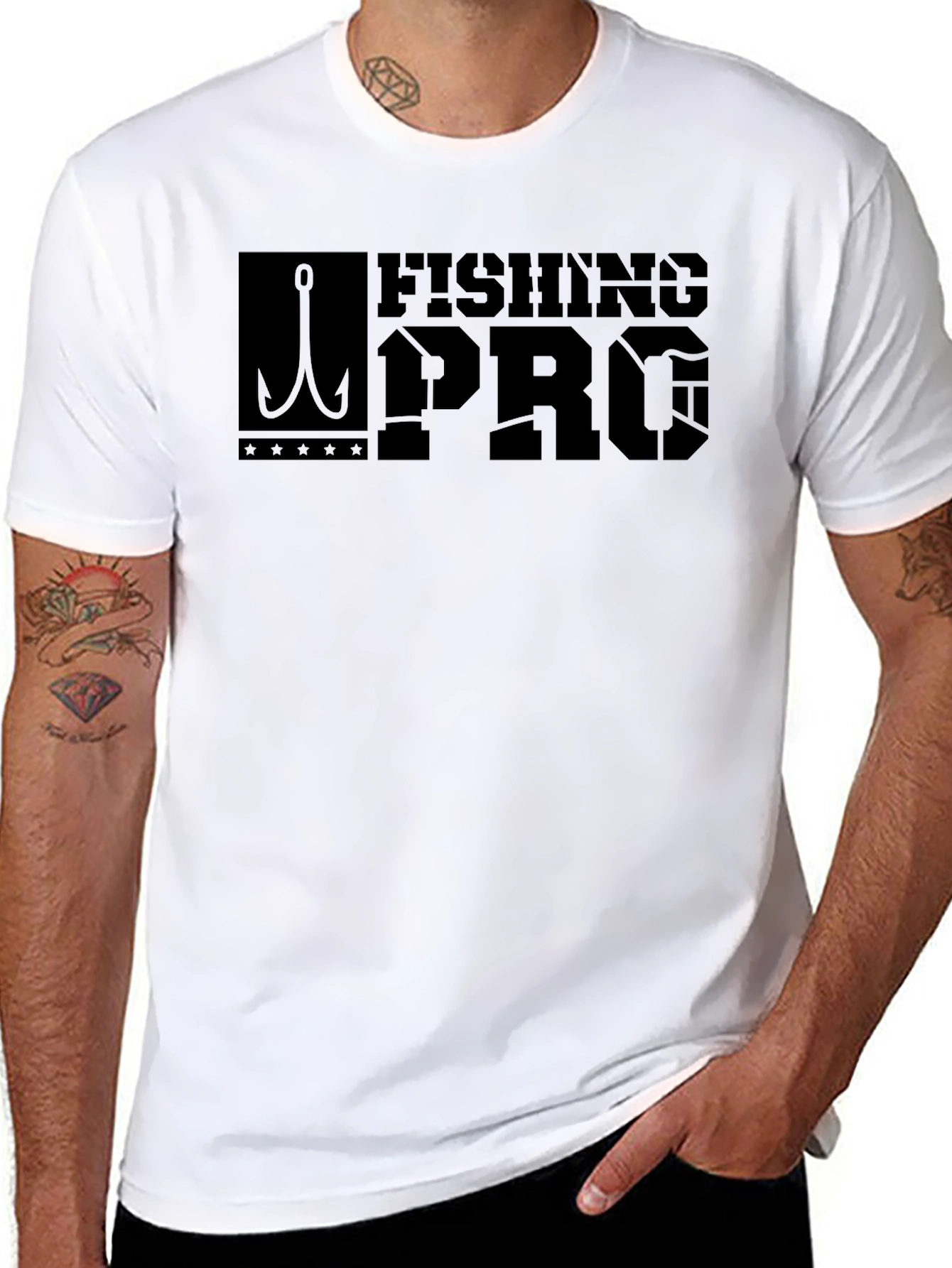 Fishing Pro Black Graphic T-Shirt