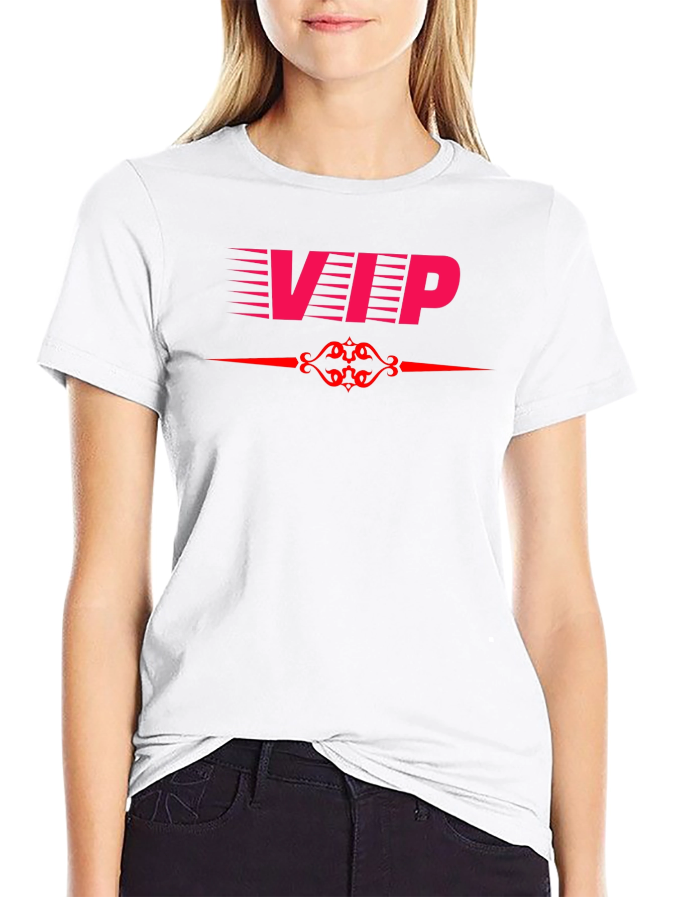 VIP Graphic Tee - Stylish Crew Neck