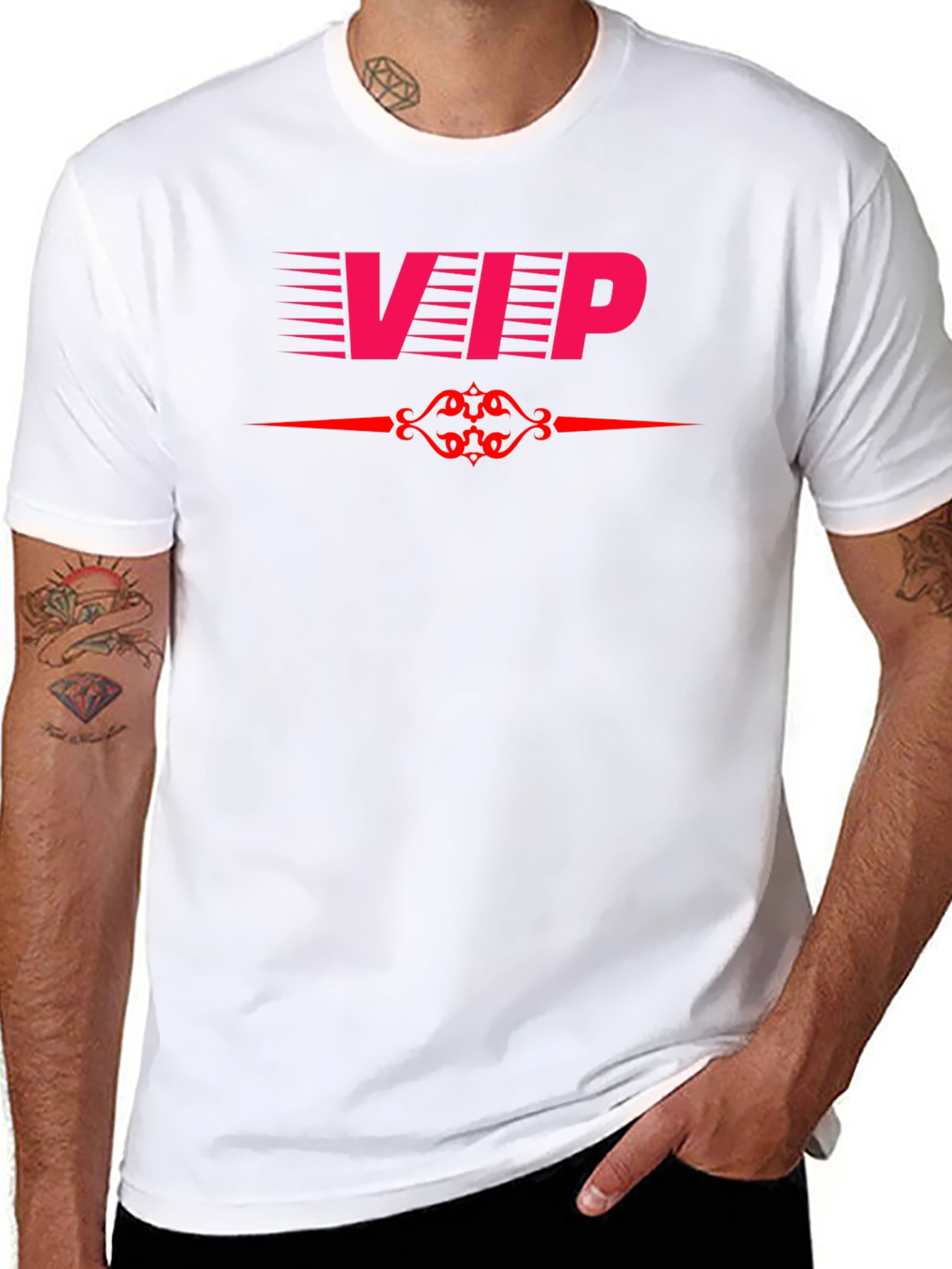 VIP Graphic Tee - Stylish Crew Neck