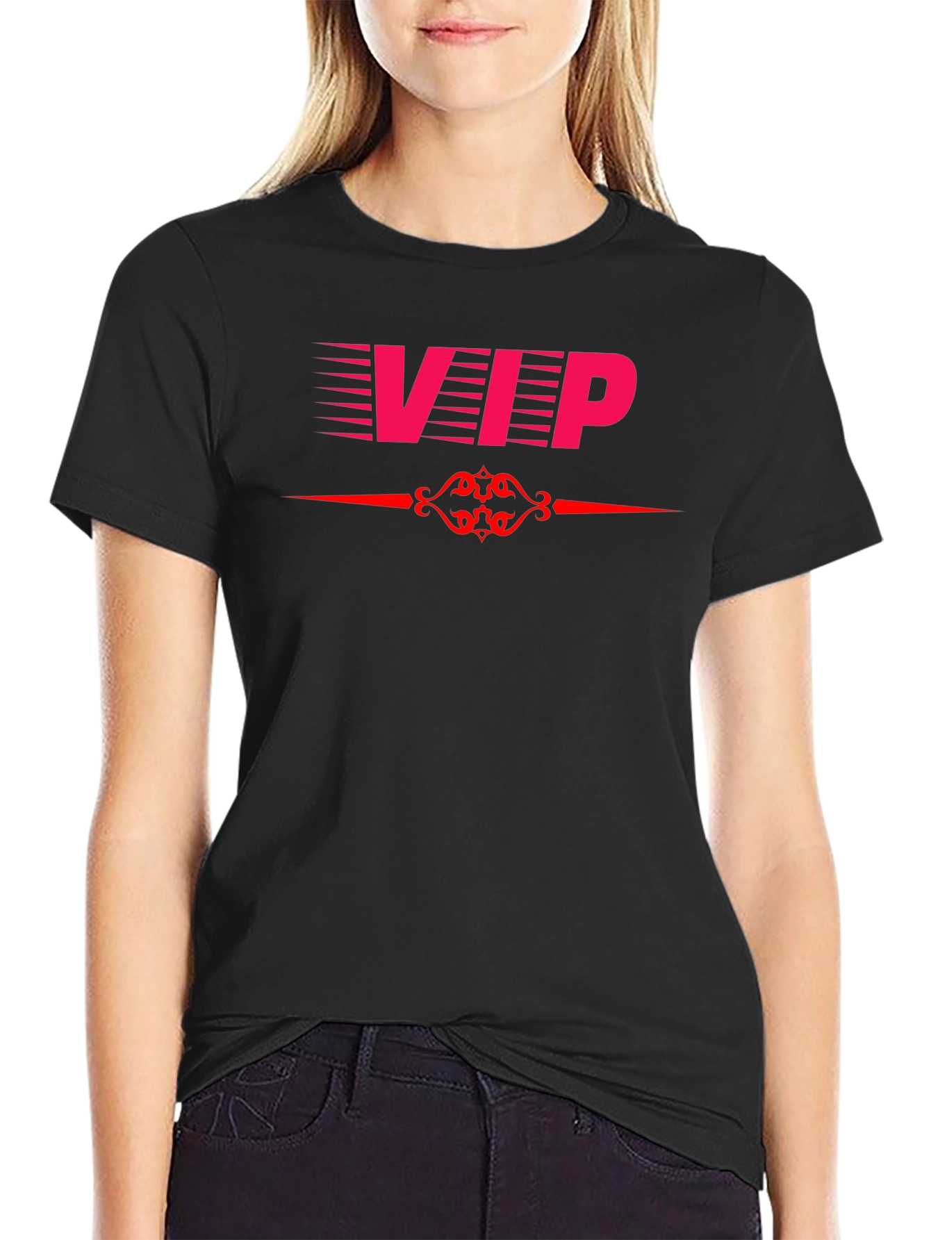 VIP Graphic Tee - Stylish Crew Neck