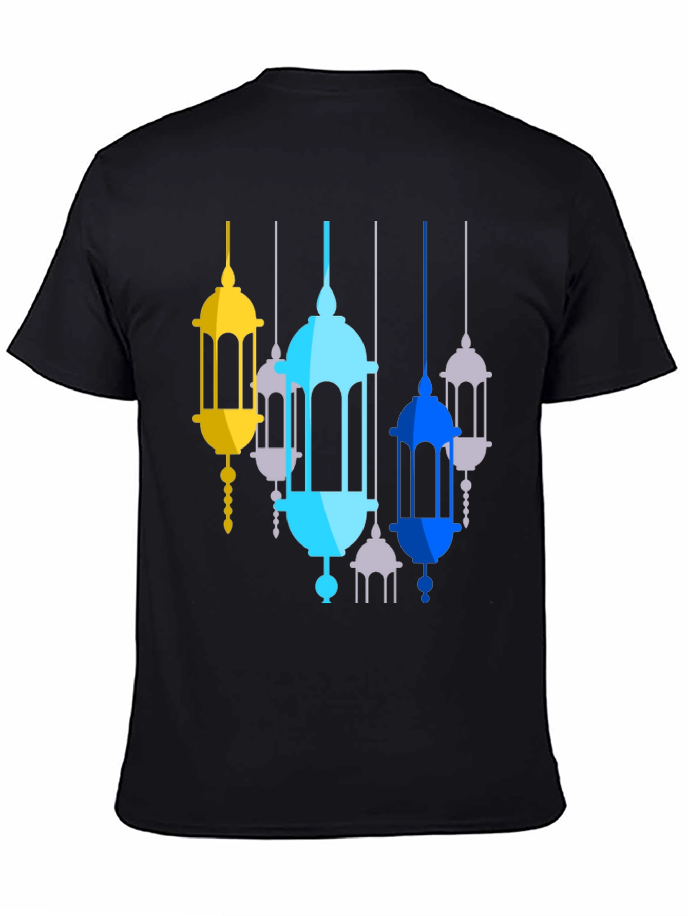 Lantern Graphic Print Black T-Shirt
