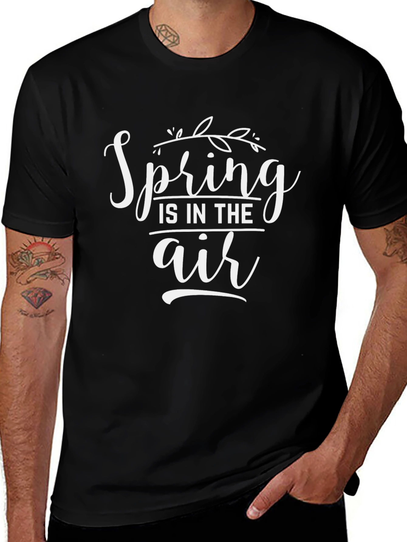 Spring is in the Air Graphic Tee - Black