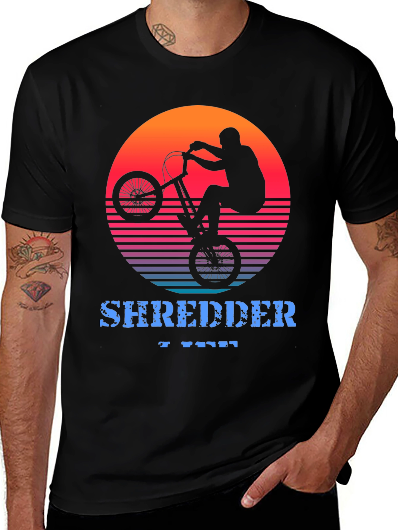 Shredder Life Graphic Tee - Retro Style Bike Shirt