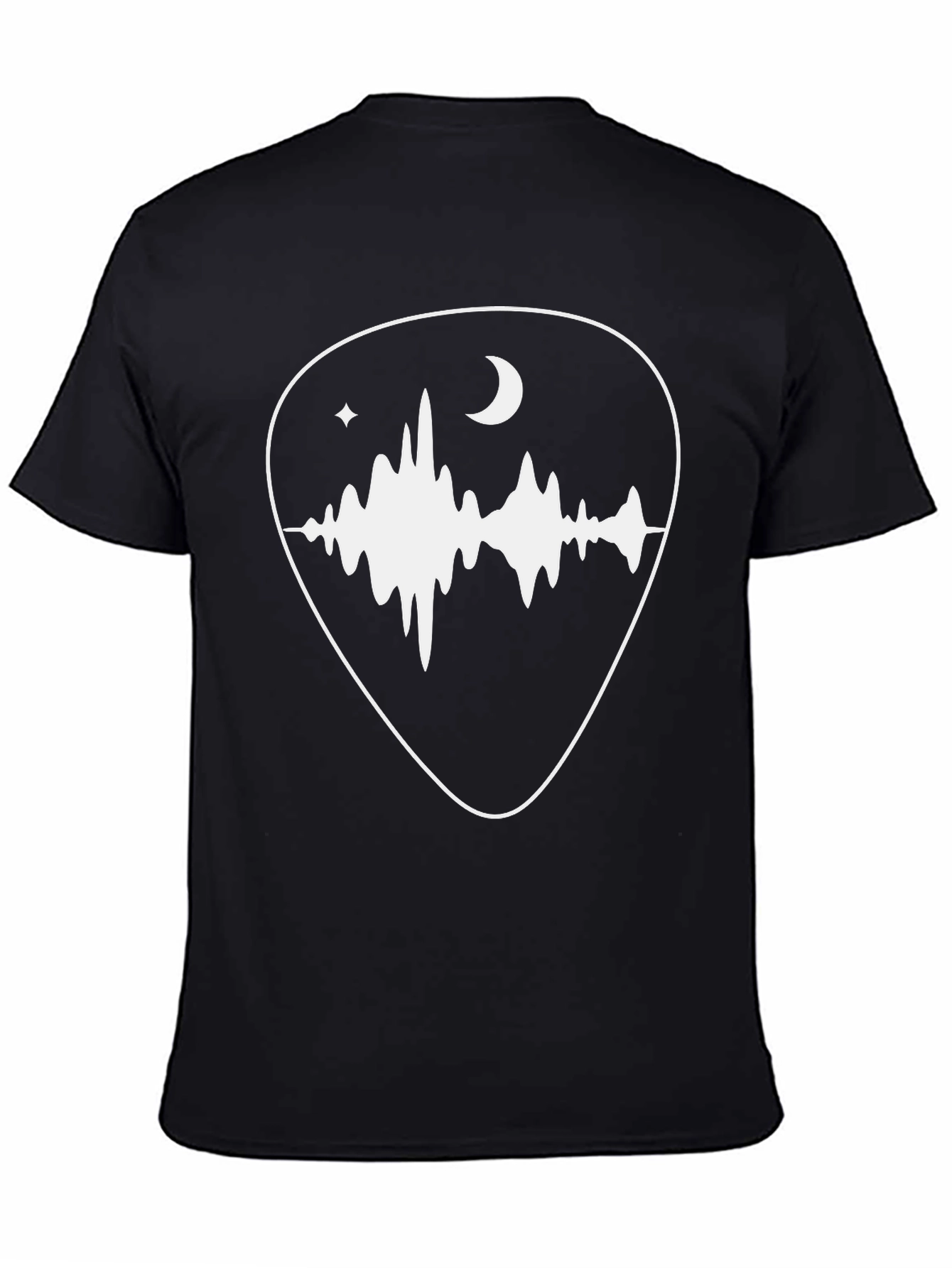 Night Soundwave Guitar Pick Graphic Tee