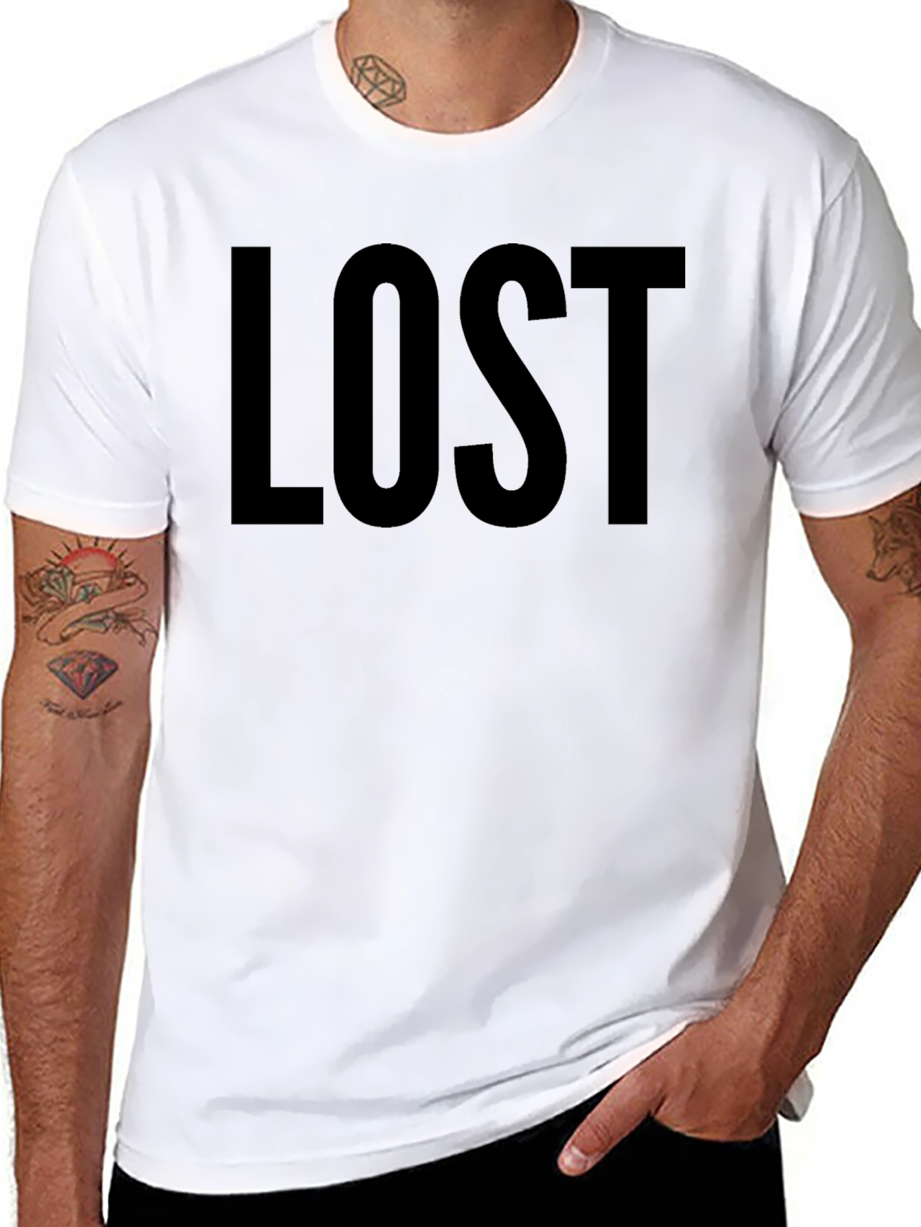 Lost Graphic Tee - Mens Cotton T-Shirt