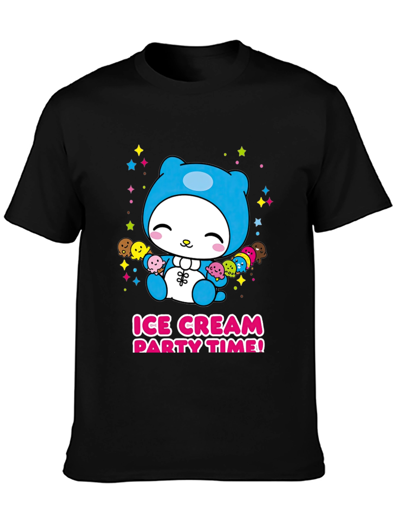Cute Cartoon Ice Cream Party T-Shirt
