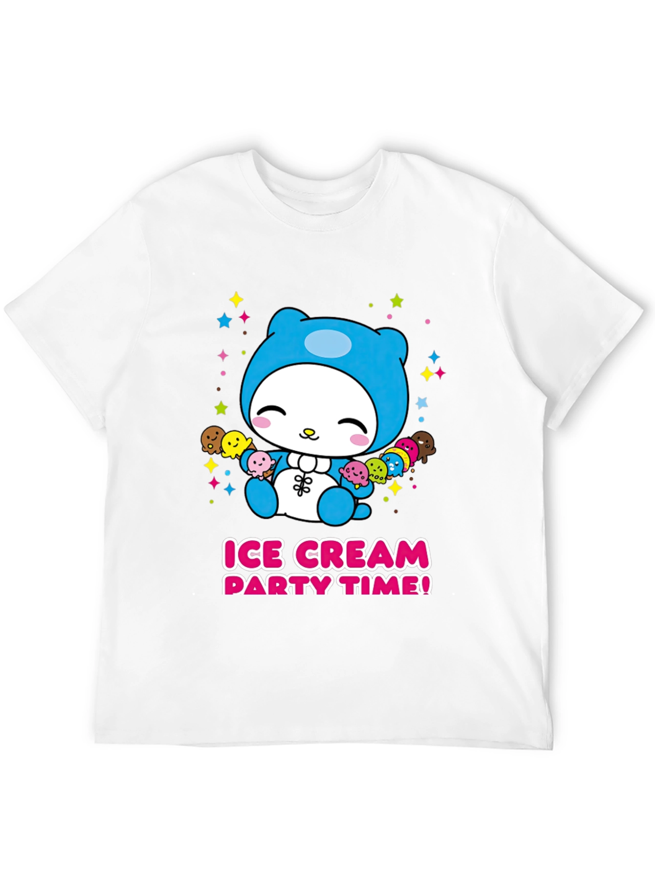 Cute Cartoon Ice Cream Party T-Shirt
