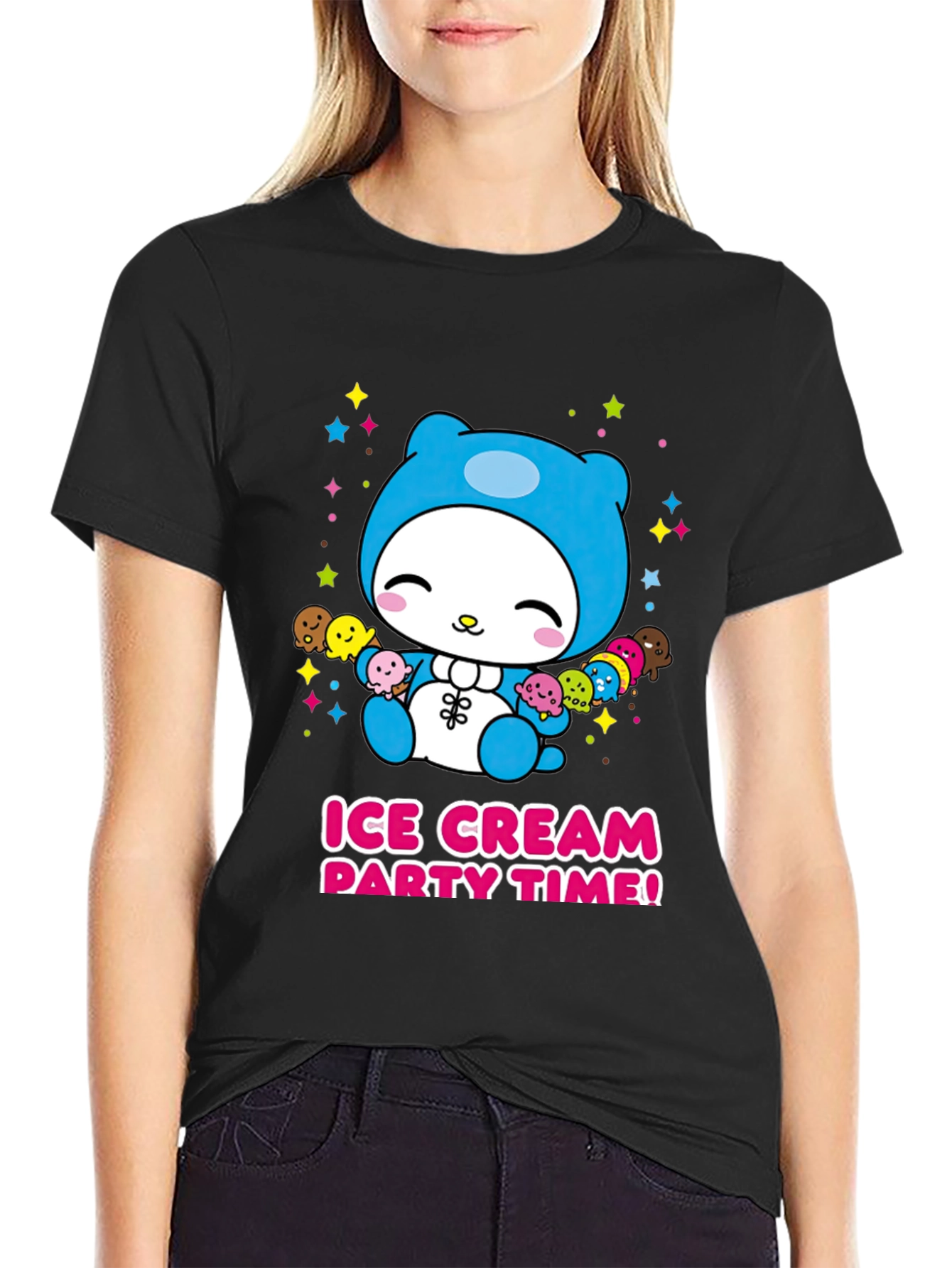 Cute Cartoon Ice Cream Party T-Shirt