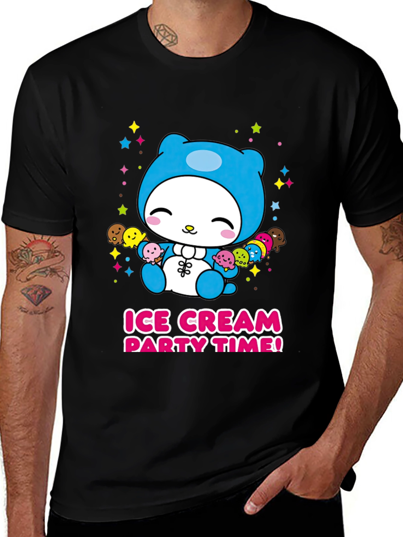 Cute Cartoon Ice Cream Party T-Shirt