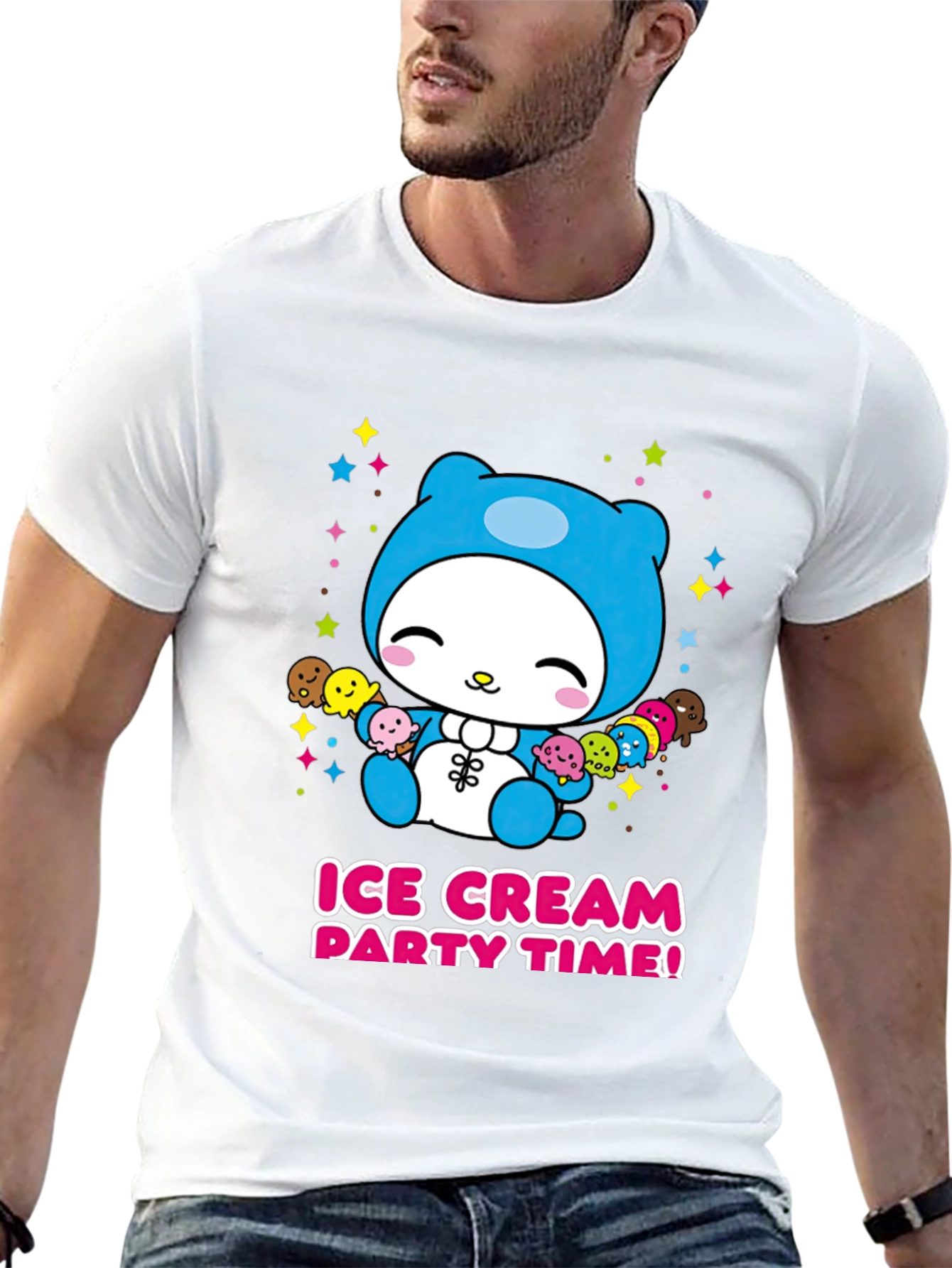 Cute Cartoon Ice Cream Party T-Shirt