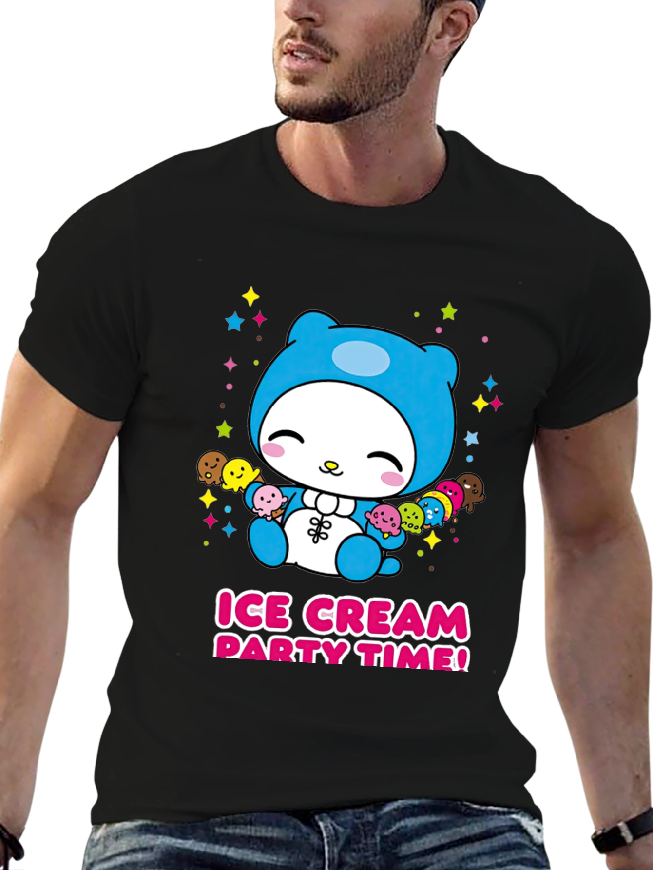 Cute Cartoon Ice Cream Party T-Shirt