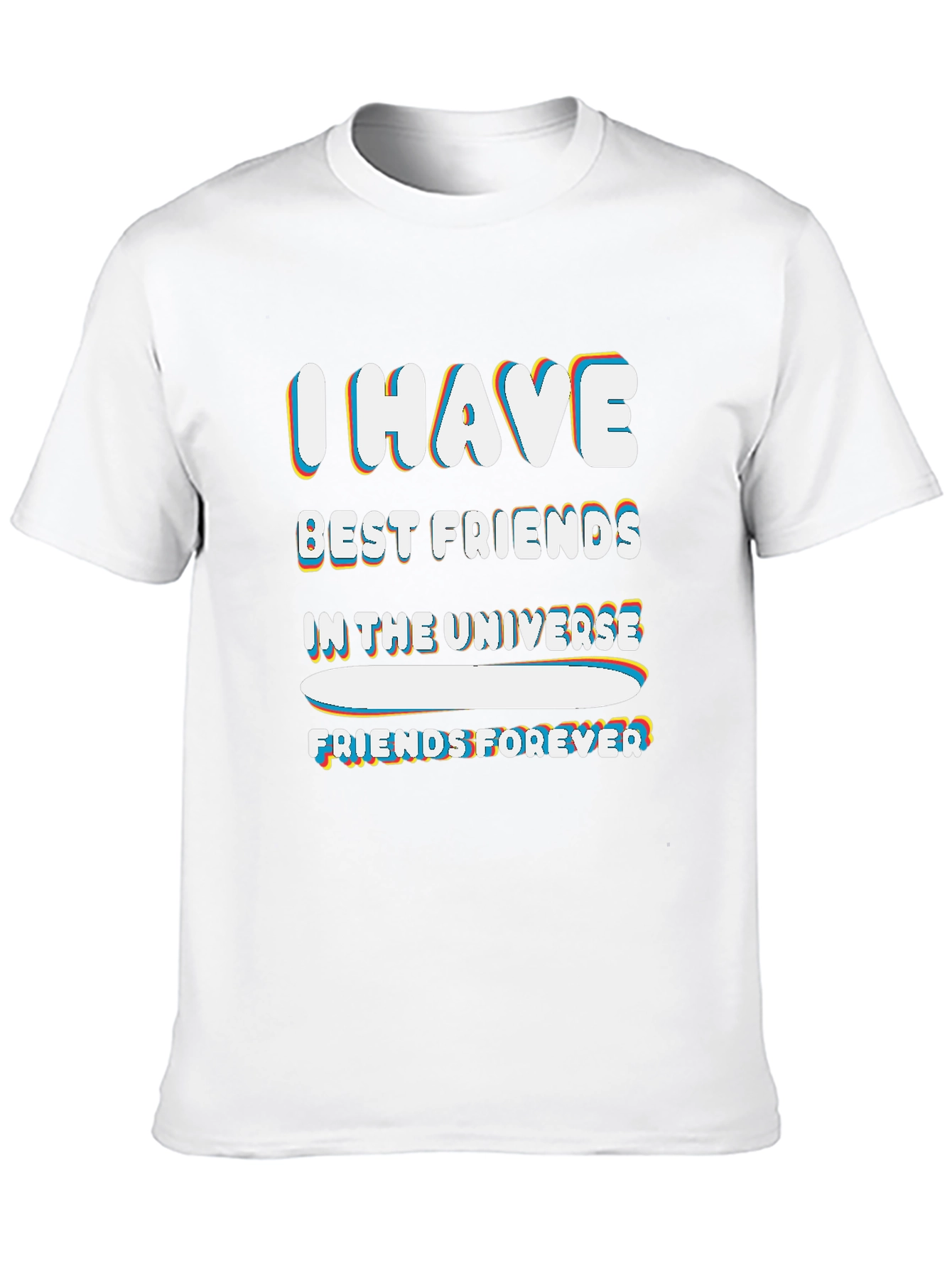 I HAVE BEST FRIENDS IN THE UNIVERSE Black Tee