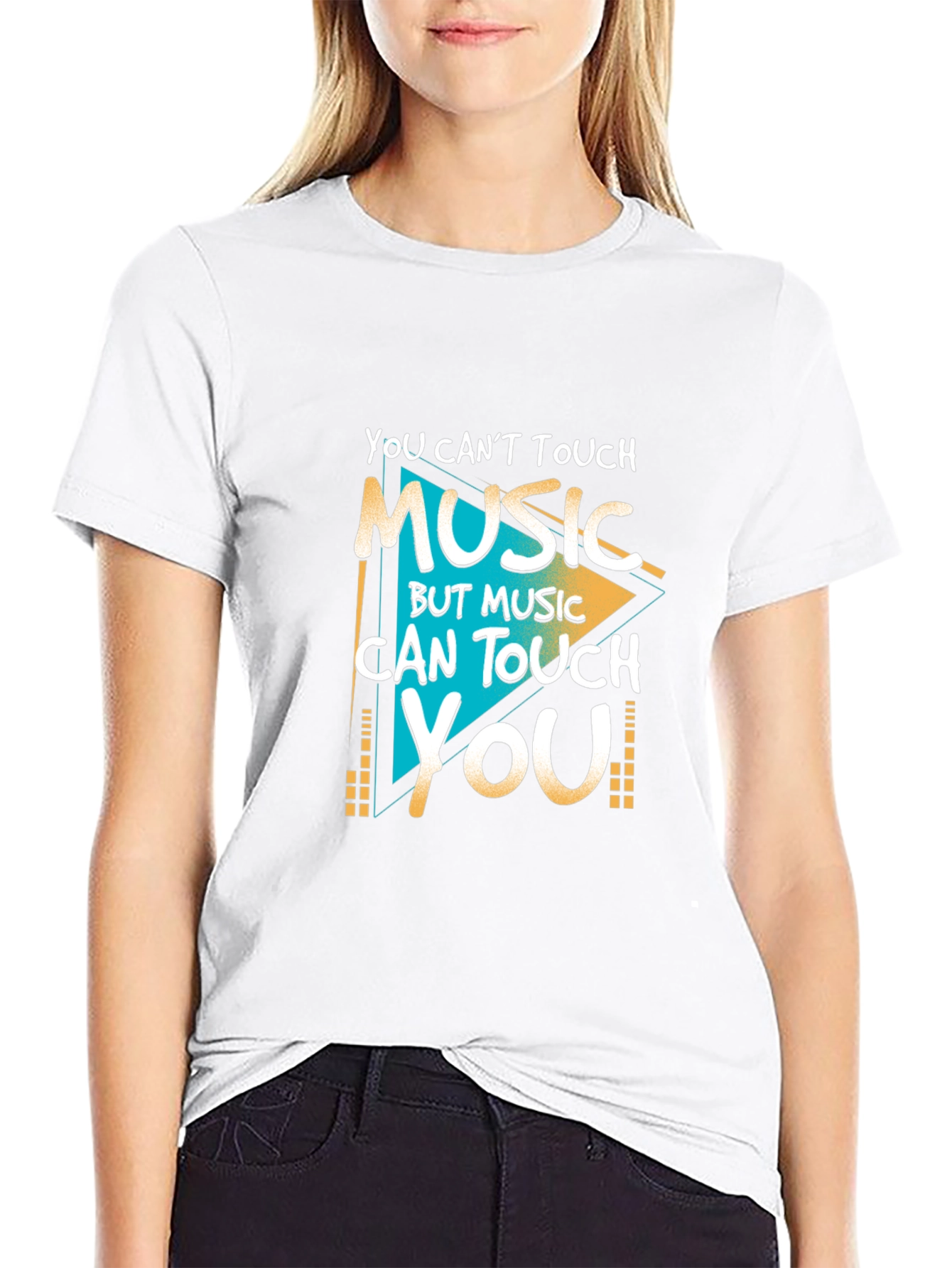 Music Can Touch You - Mens Black Graphic Tee