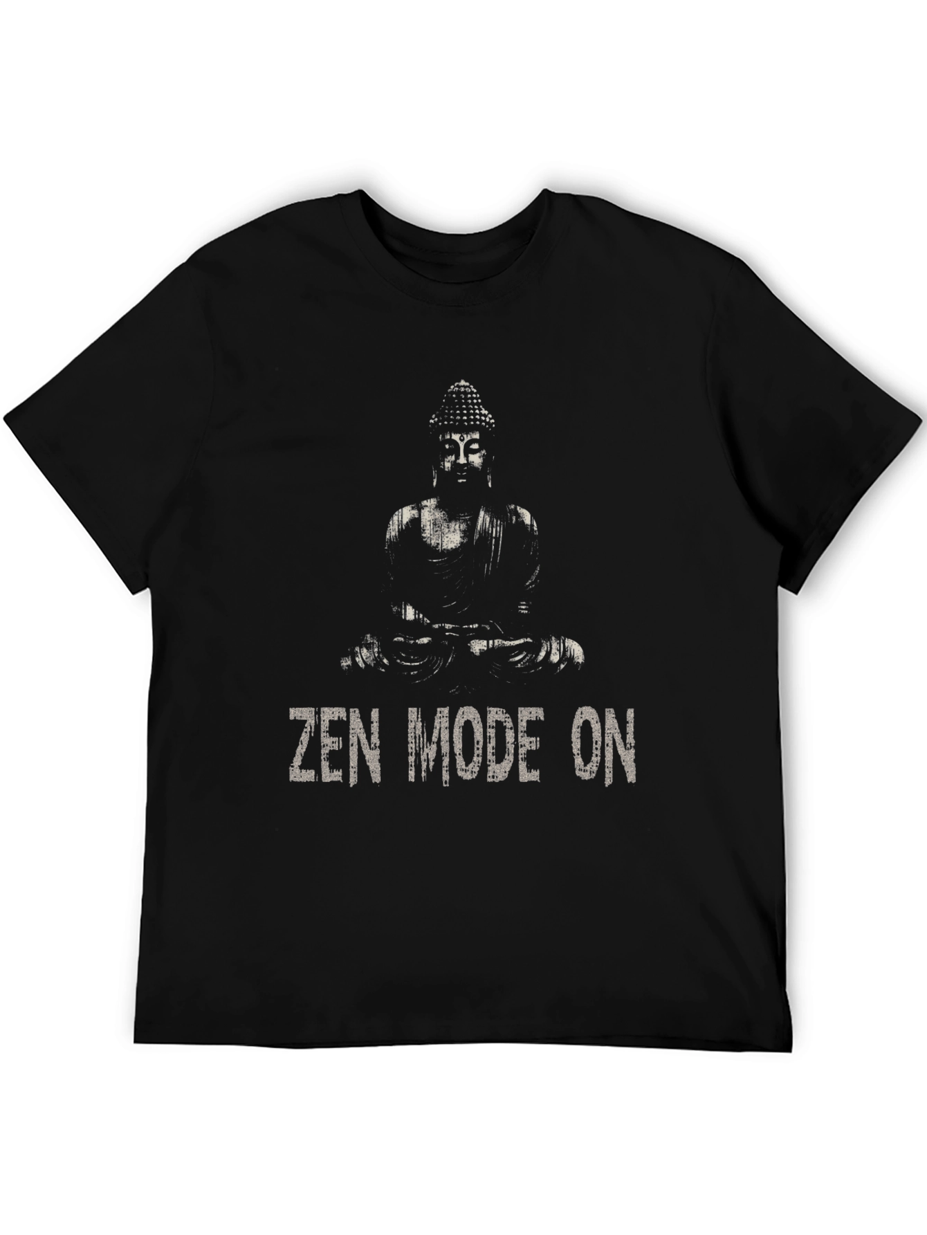 Zen Mode On Buddha Graphic T-Shirt - Relaxed Fit